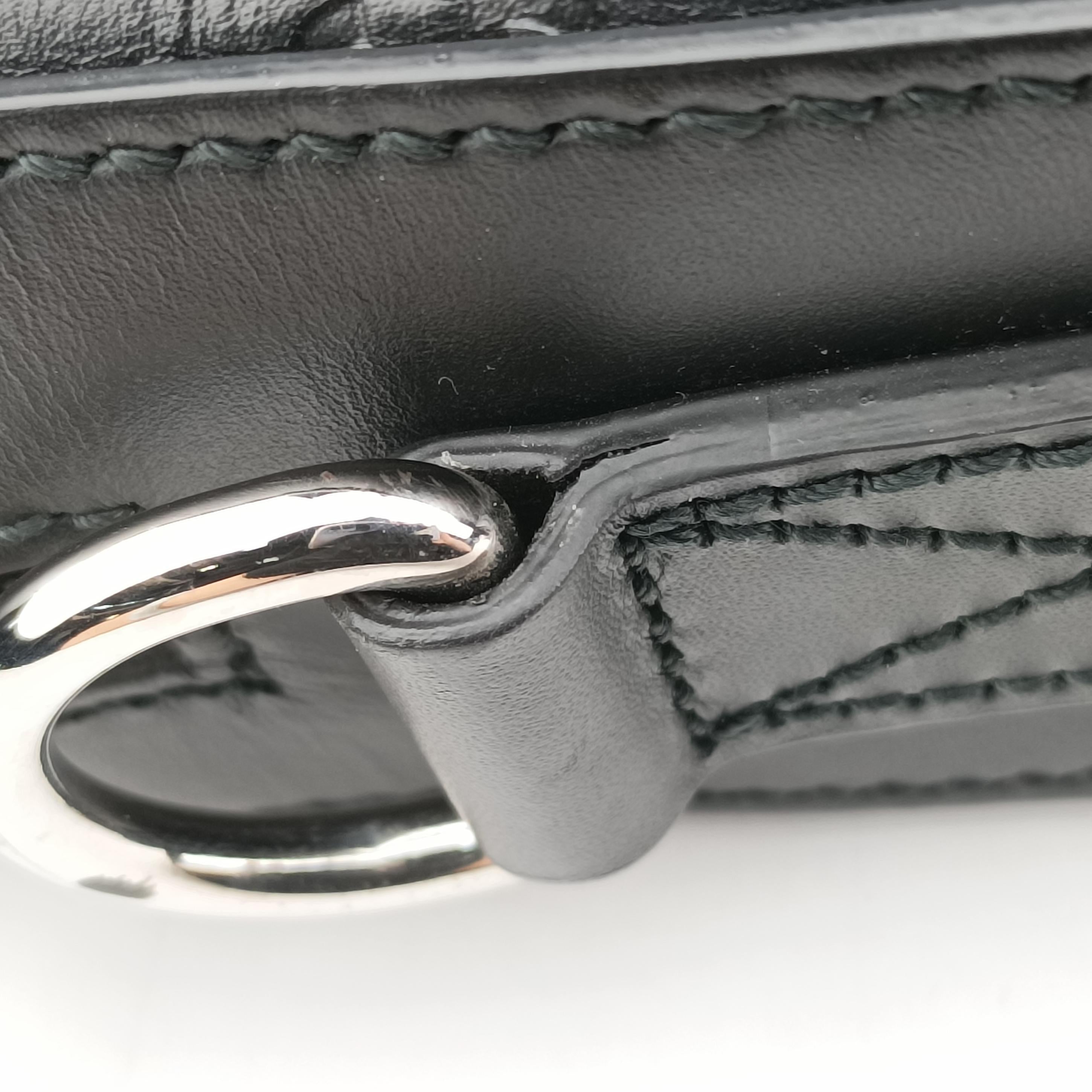 Pre-owned Gucci Guccissima Black Leather 435322 shoulderbag | stylenewstar