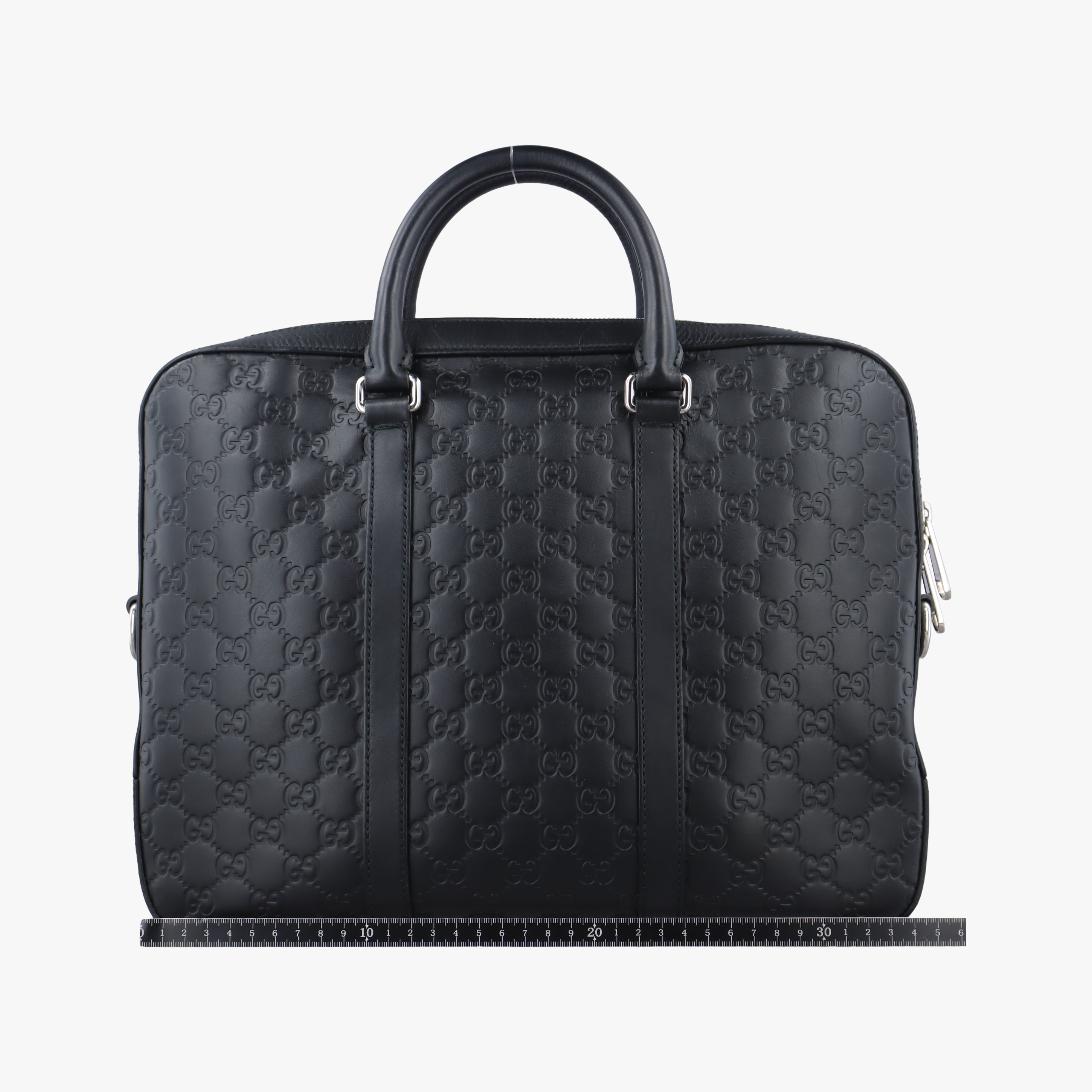 Pre-owned Gucci Guccissima Black Leather 435322 shoulderbag | stylenewstar