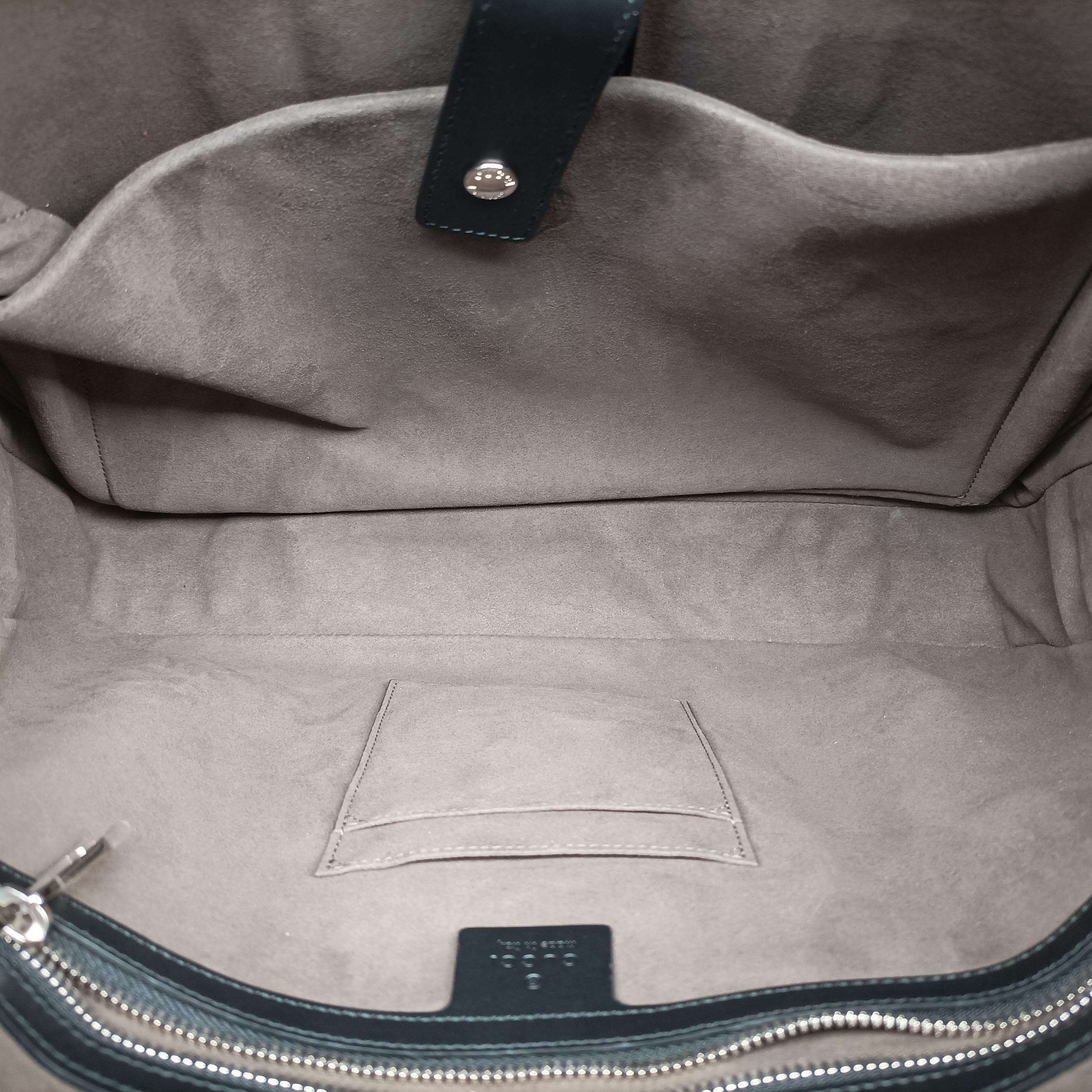 Pre-owned Gucci Guccissima Black Leather 435322 shoulderbag | stylenewstar