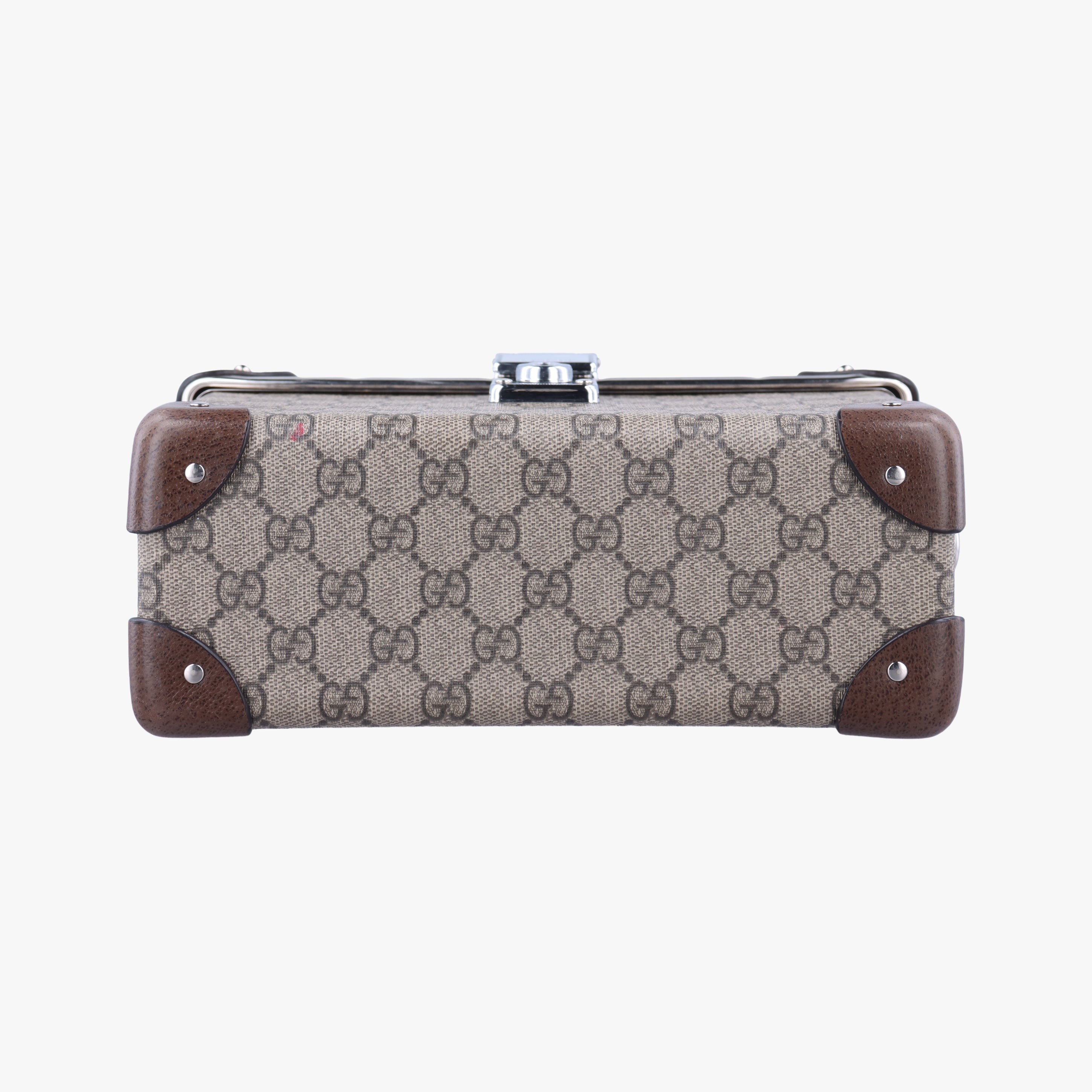Pre-owned Gucci Globe-Trotter Beige x Dark Brown PVC coated canvas 588351 shoulderbag | stylenewstar