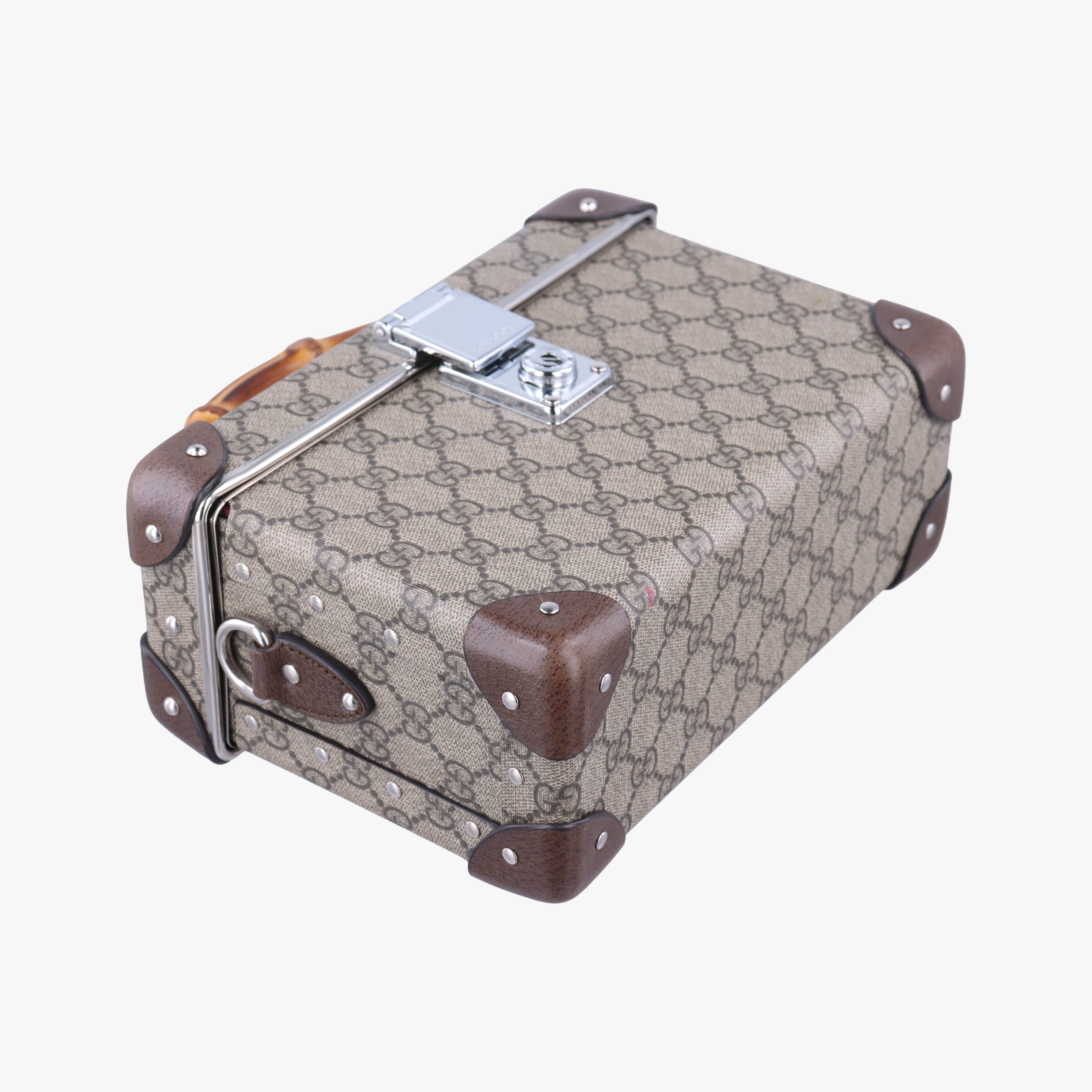 Pre-owned Gucci Globe-Trotter Beige x Dark Brown PVC coated canvas 588351 shoulderbag | stylenewstar