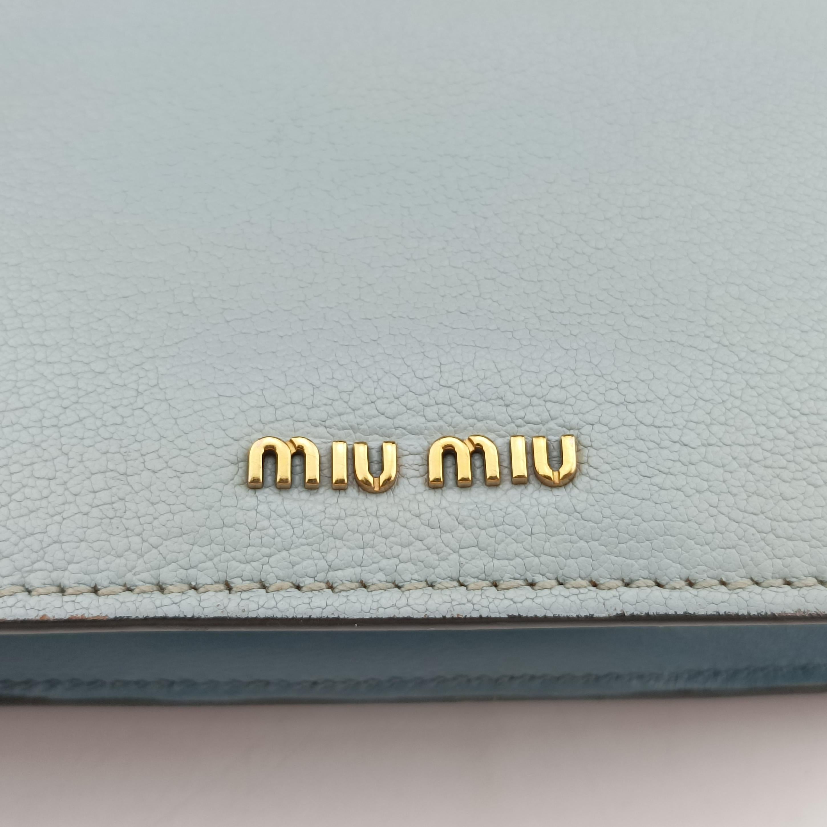 Pre-owned Miu Miu Miu Lady Blue×multiclor Leather  shoulderbag | stylenewstar