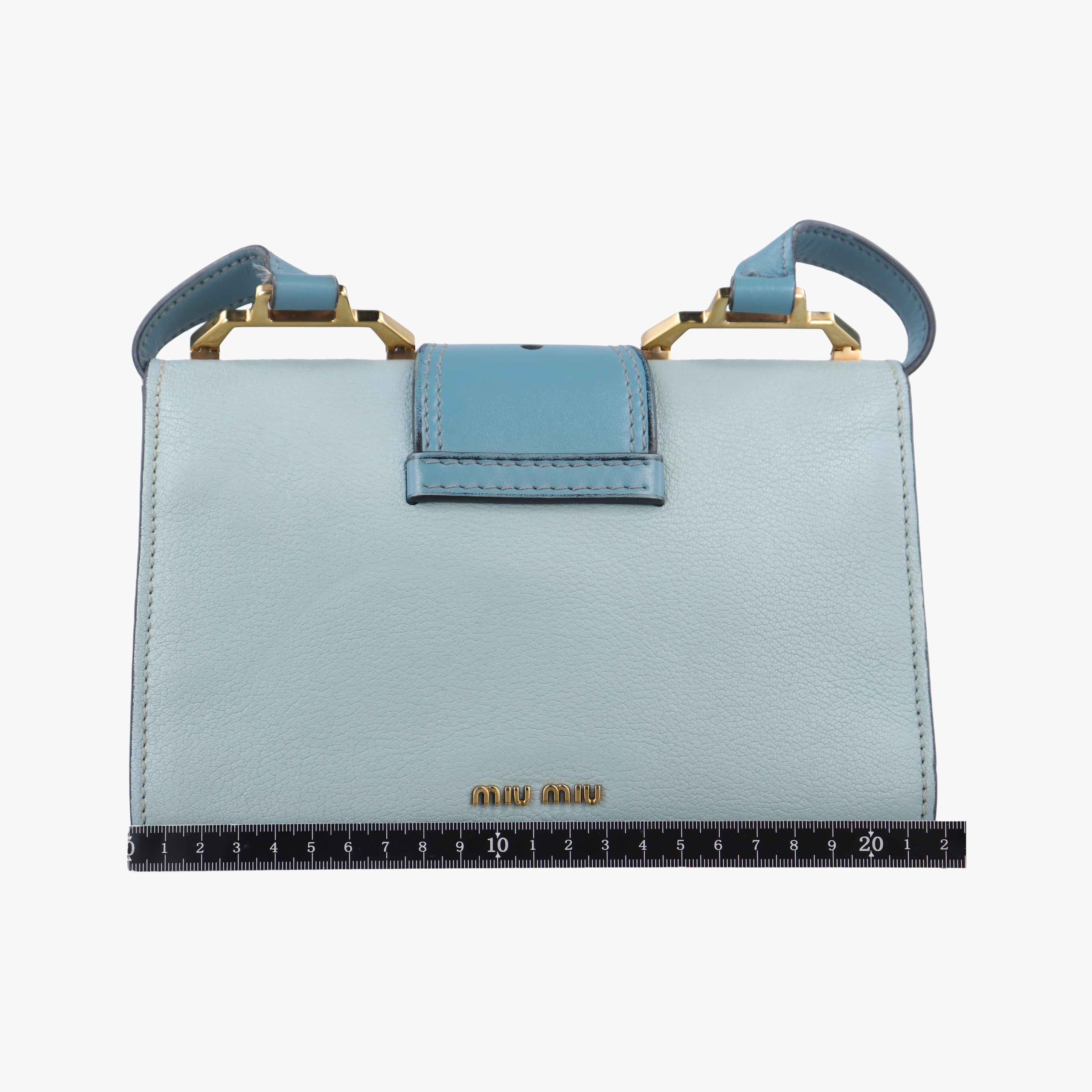 Pre-owned Miu Miu Miu Lady Blue×multiclor Leather  shoulderbag | stylenewstar