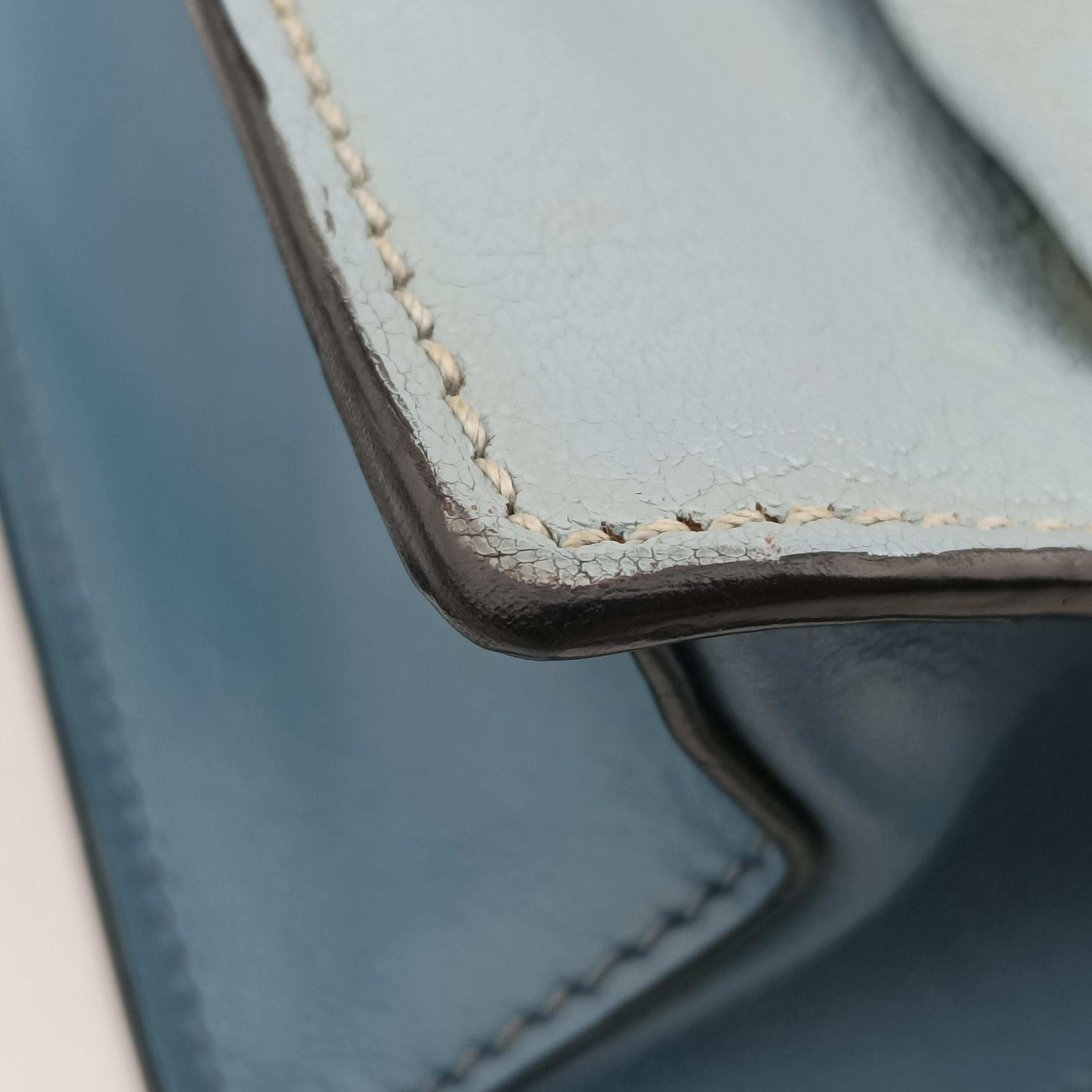 Pre-owned Miu Miu Miu Lady Blue×multiclor Leather  shoulderbag | stylenewstar