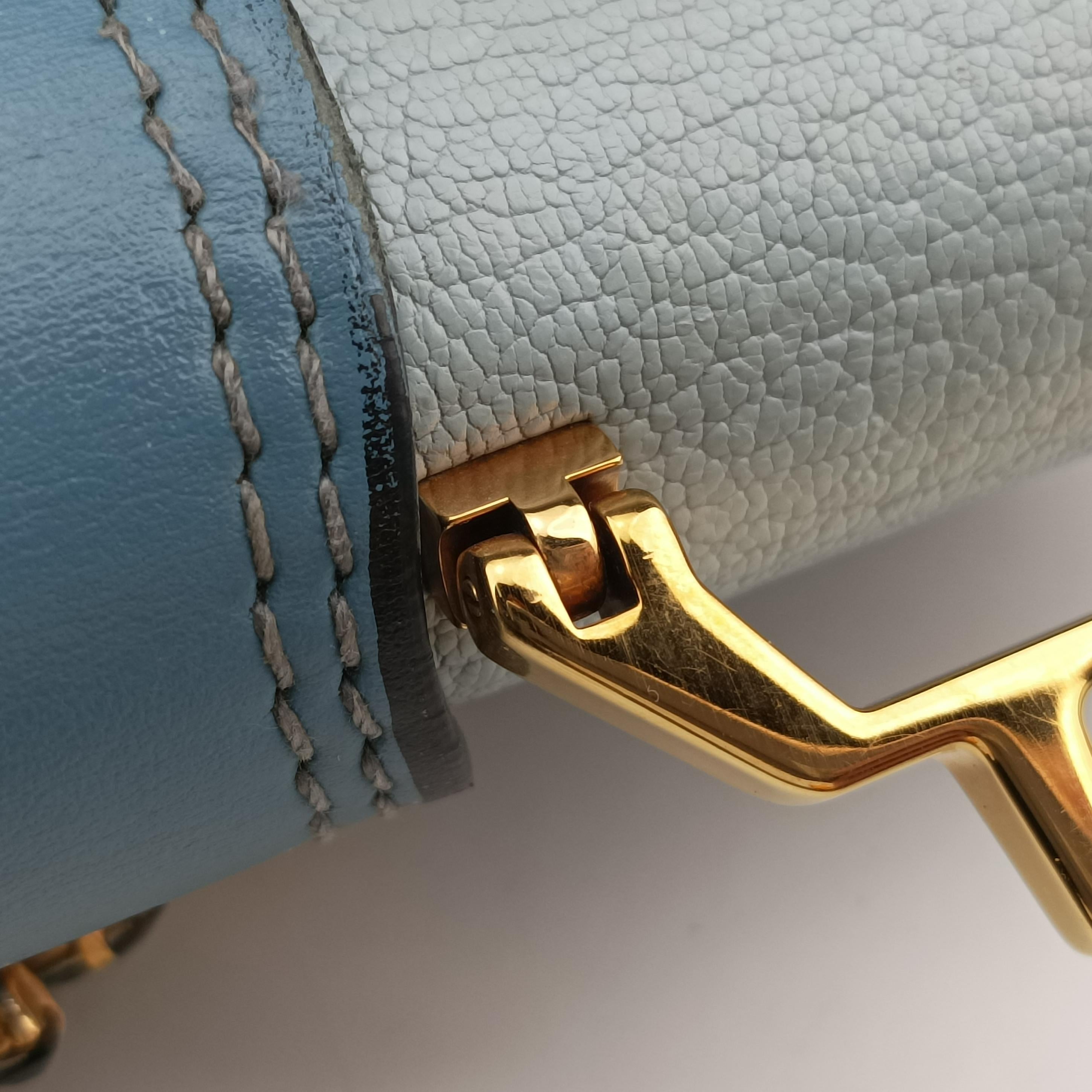 Pre-owned Miu Miu Miu Lady Blue×multiclor Leather  shoulderbag | stylenewstar
