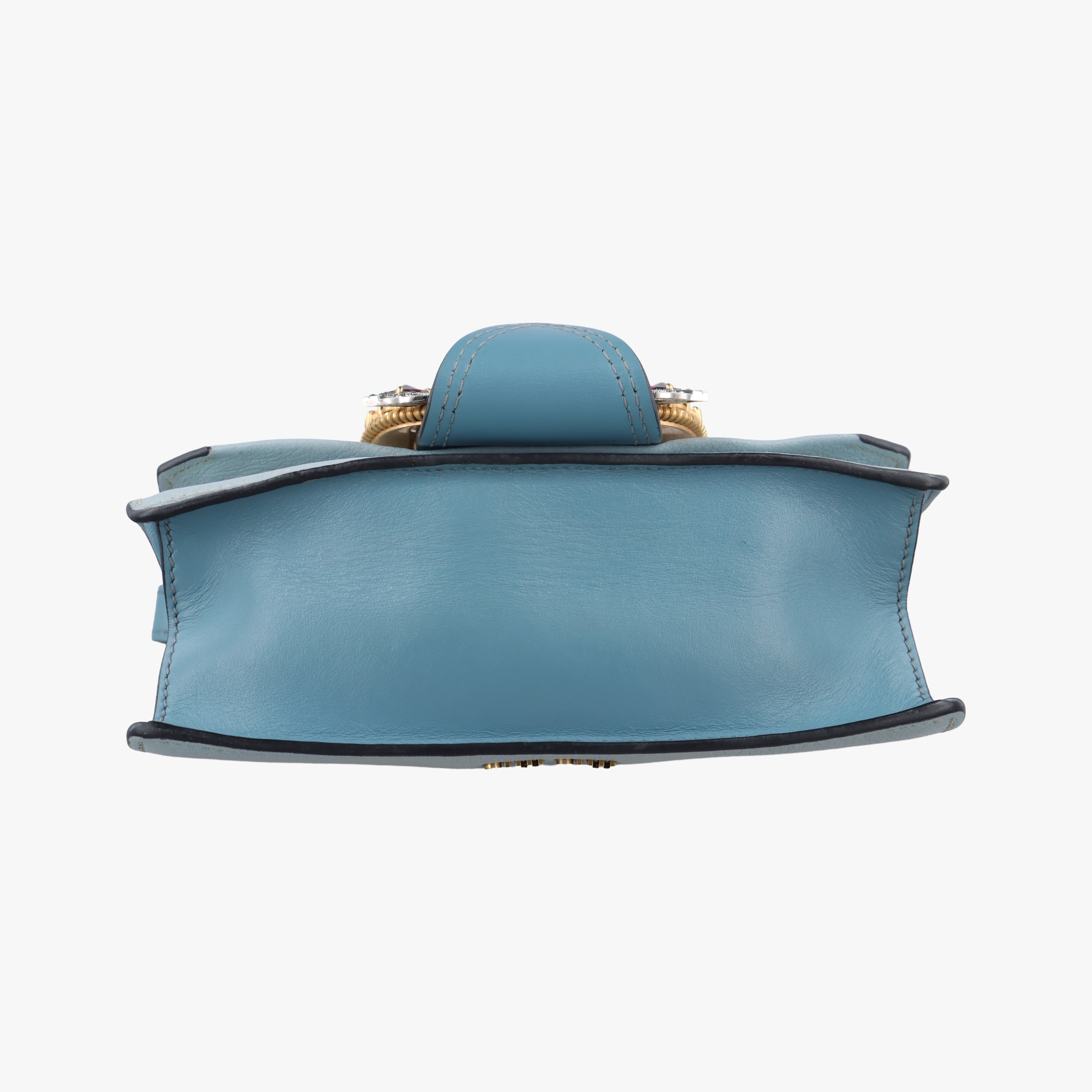 Pre-owned Miu Miu Miu Lady Blue×multiclor Leather  shoulderbag | stylenewstar