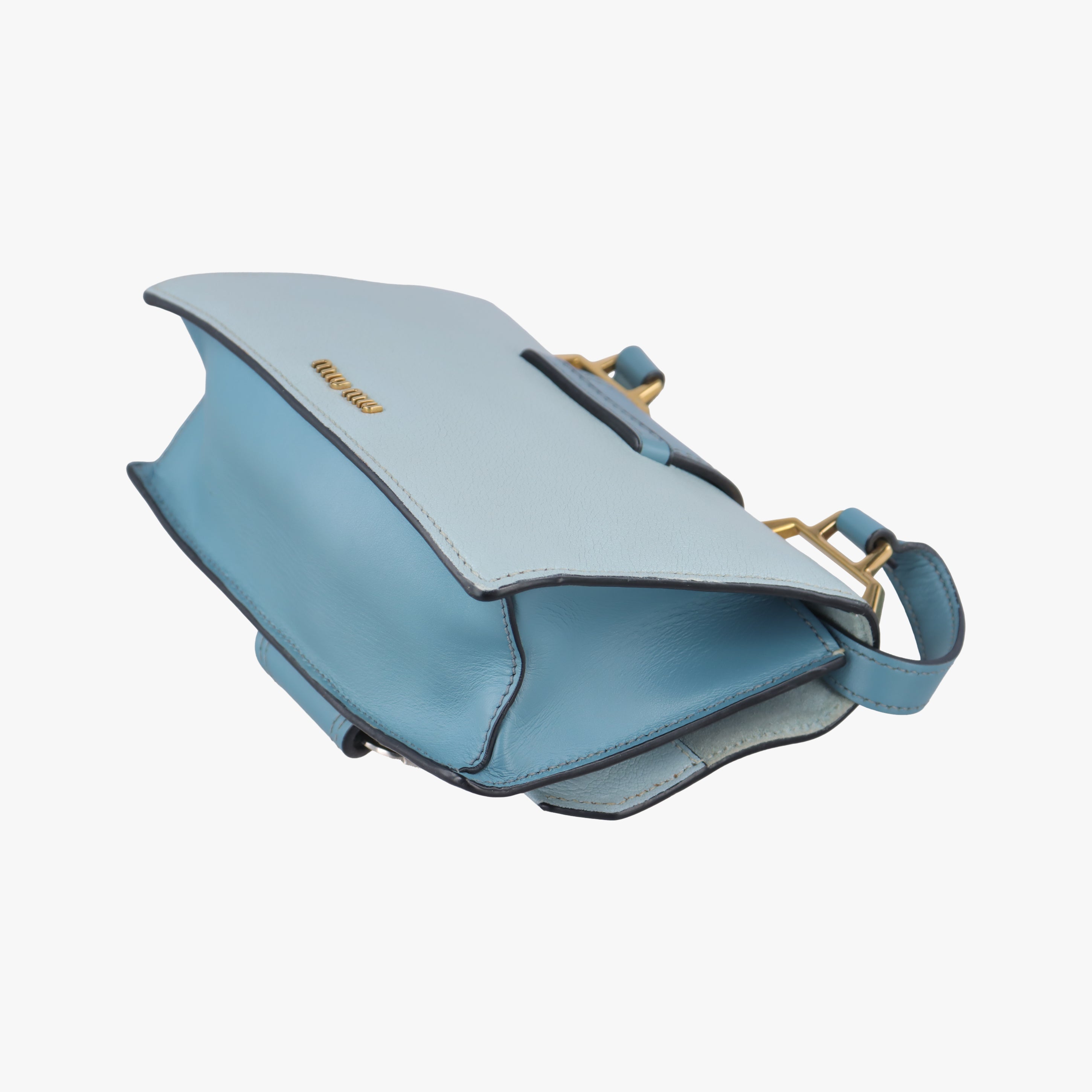 Pre-owned Miu Miu Miu Lady Blue×multiclor Leather  shoulderbag | stylenewstar