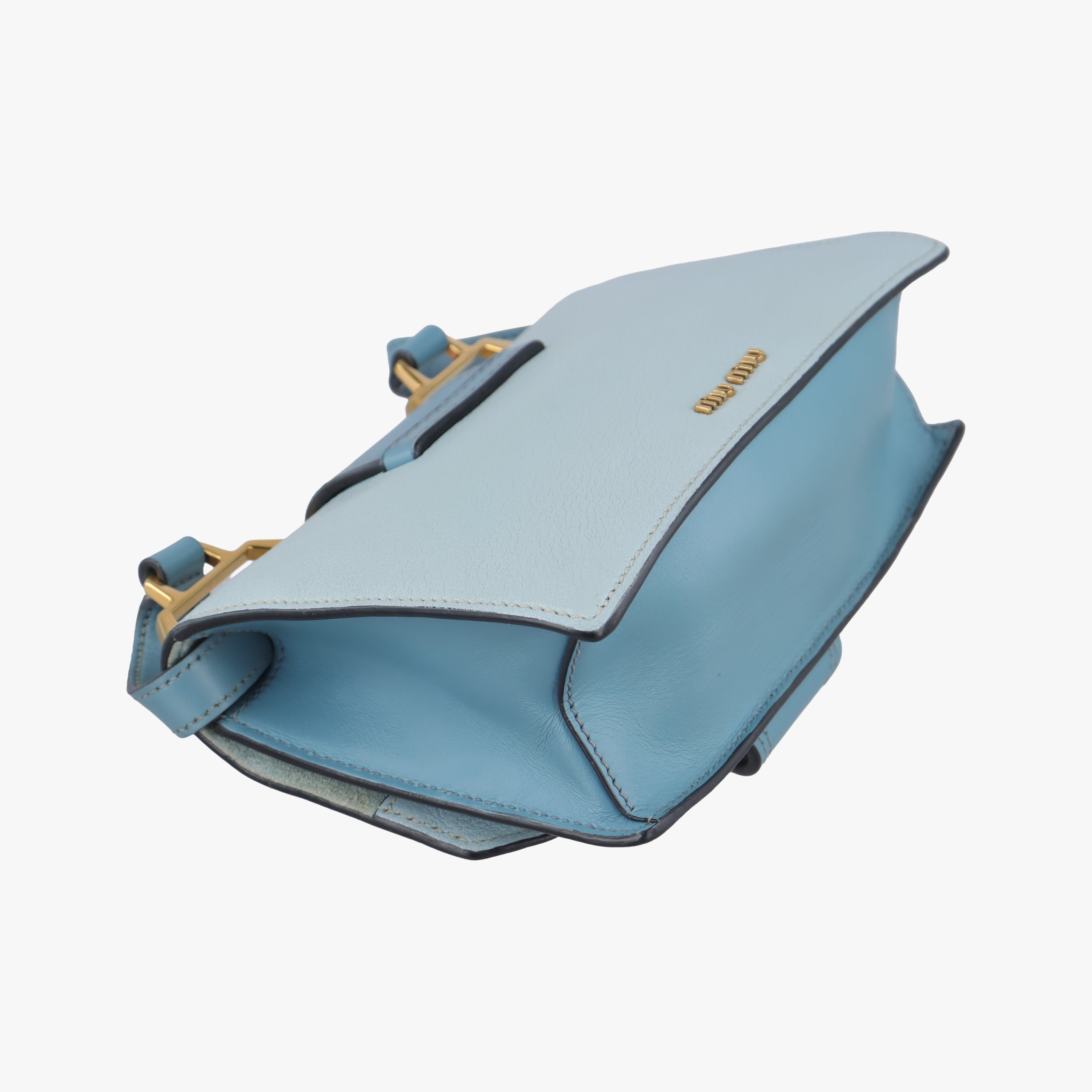 Pre-owned Miu Miu Miu Lady Blue×multiclor Leather  shoulderbag | stylenewstar