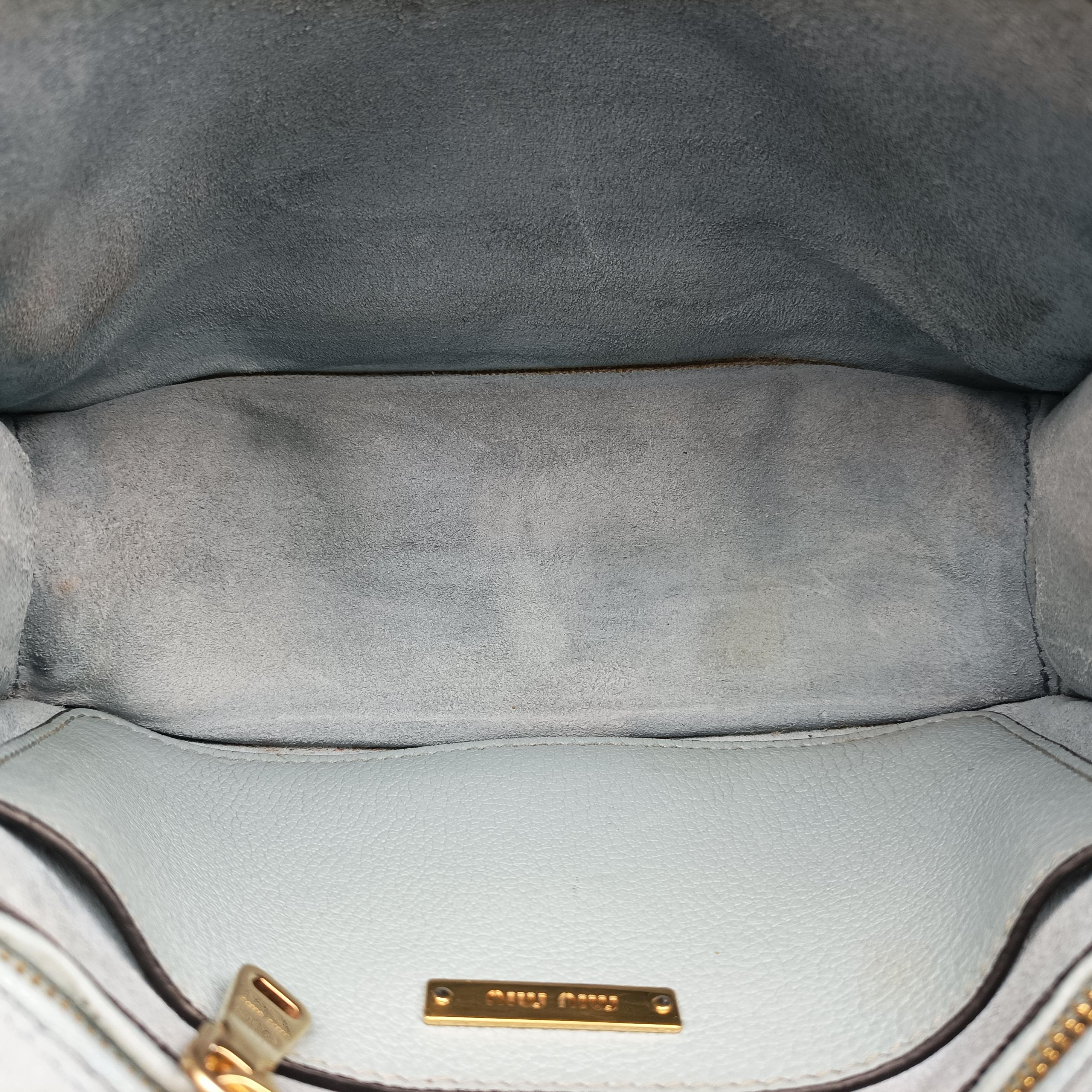 Pre-owned Miu Miu Miu Lady Blue×multiclor Leather  shoulderbag | stylenewstar
