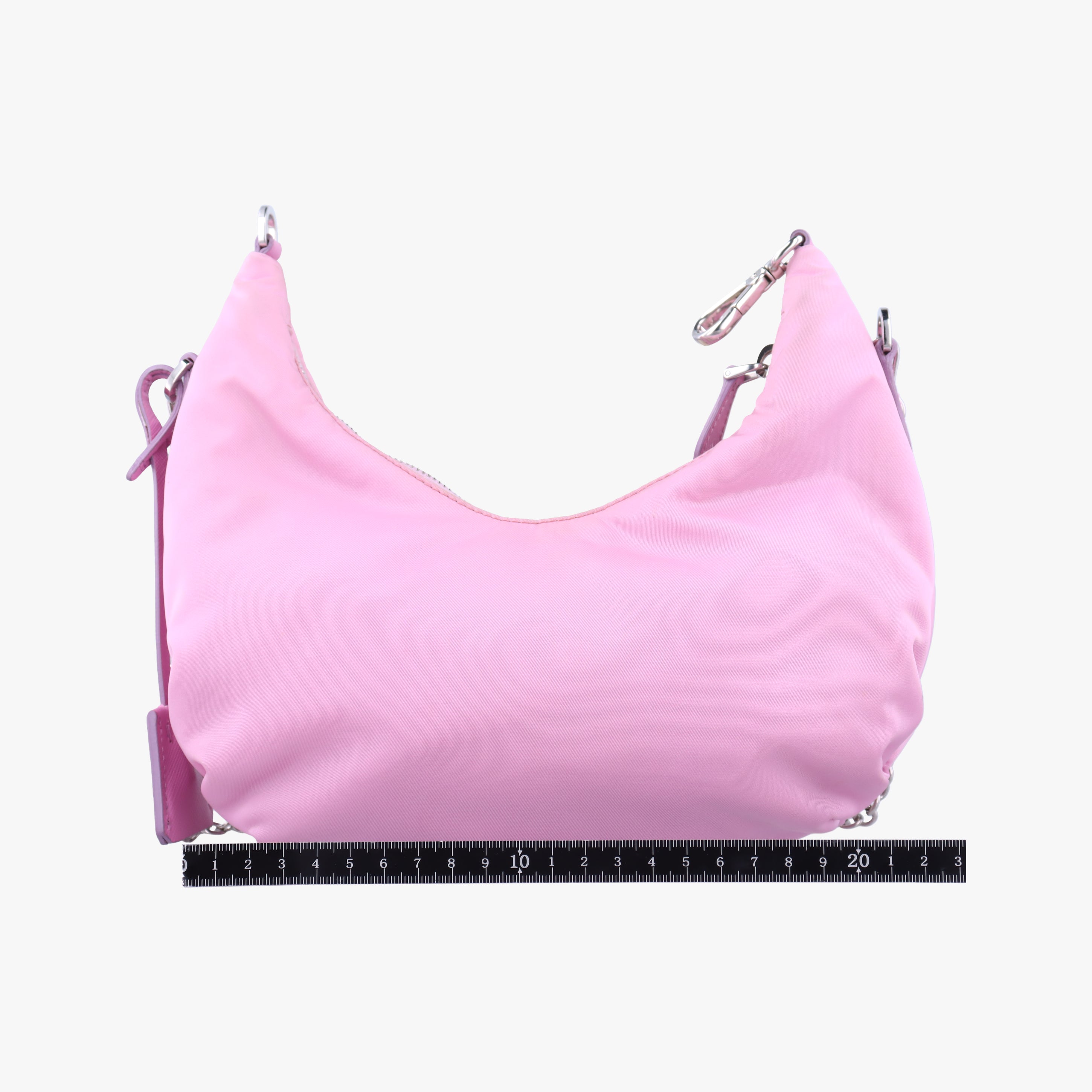 Pre-owned Prada Re Edition Chain Pink nylon  shoulderbag | stylenewstar