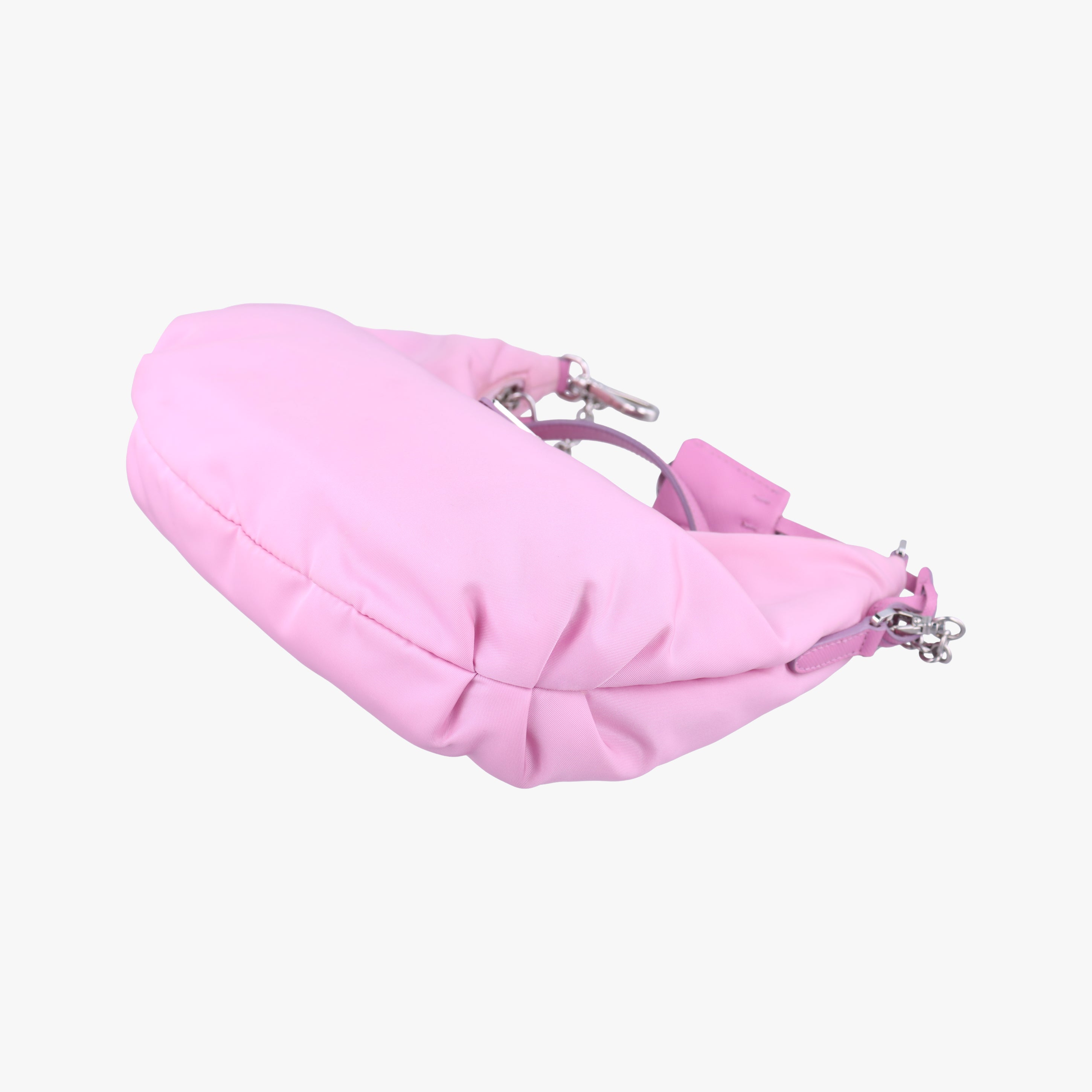 Pre-owned Prada Re Edition Chain Pink nylon  shoulderbag | stylenewstar