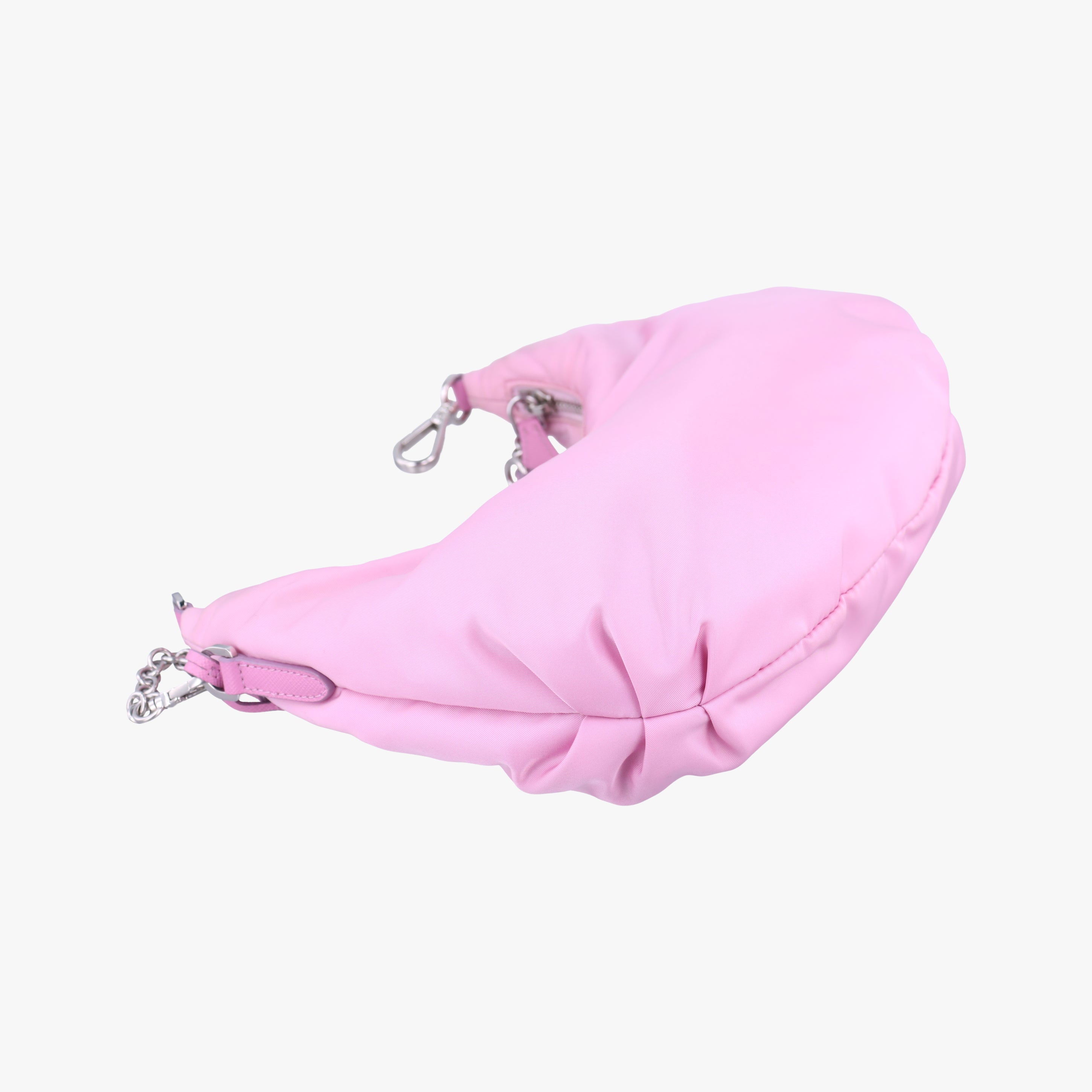 Pre-owned Prada Re Edition Chain Pink nylon  shoulderbag | stylenewstar