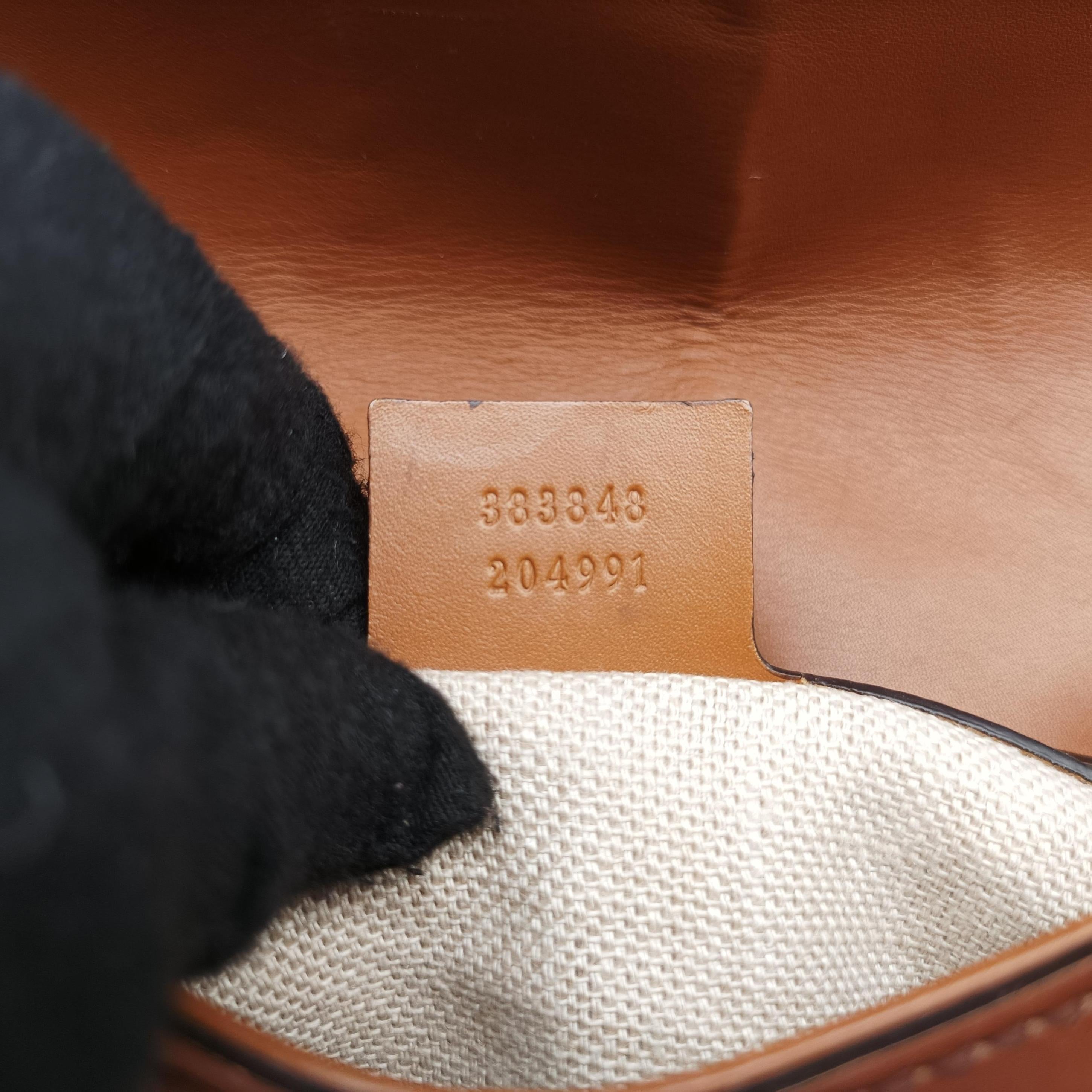 Pre-owned Gucci Lady Web Brown canvas×leather 383848 shoulderbag | stylenewstar