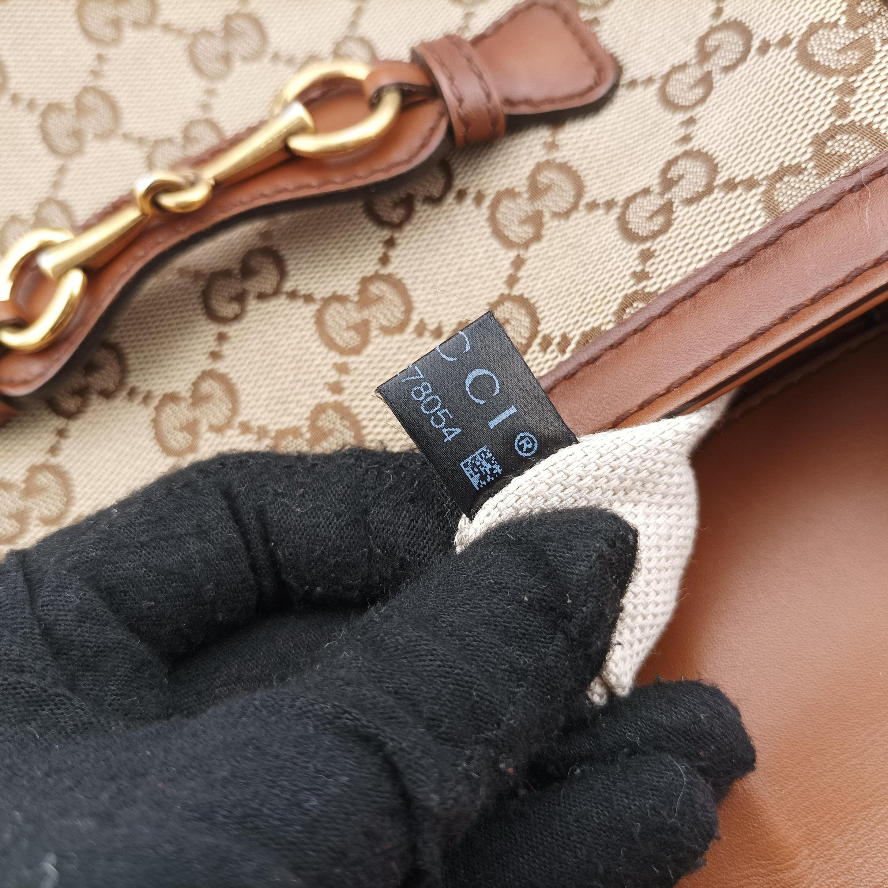Pre-owned Gucci Lady Web Brown canvas×leather 383848 shoulderbag | stylenewstar