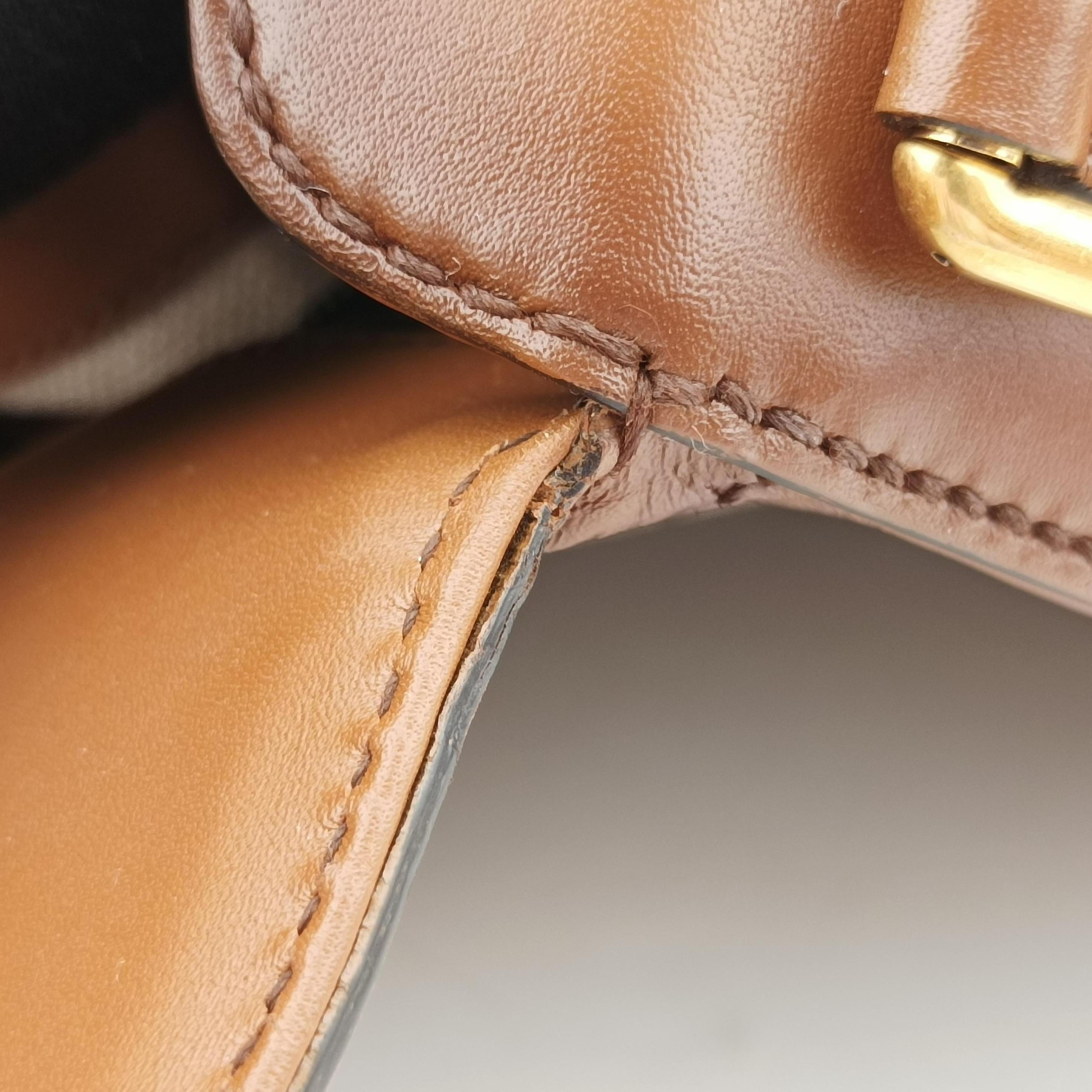 Pre-owned Gucci Lady Web Brown canvas×leather 383848 shoulderbag | stylenewstar