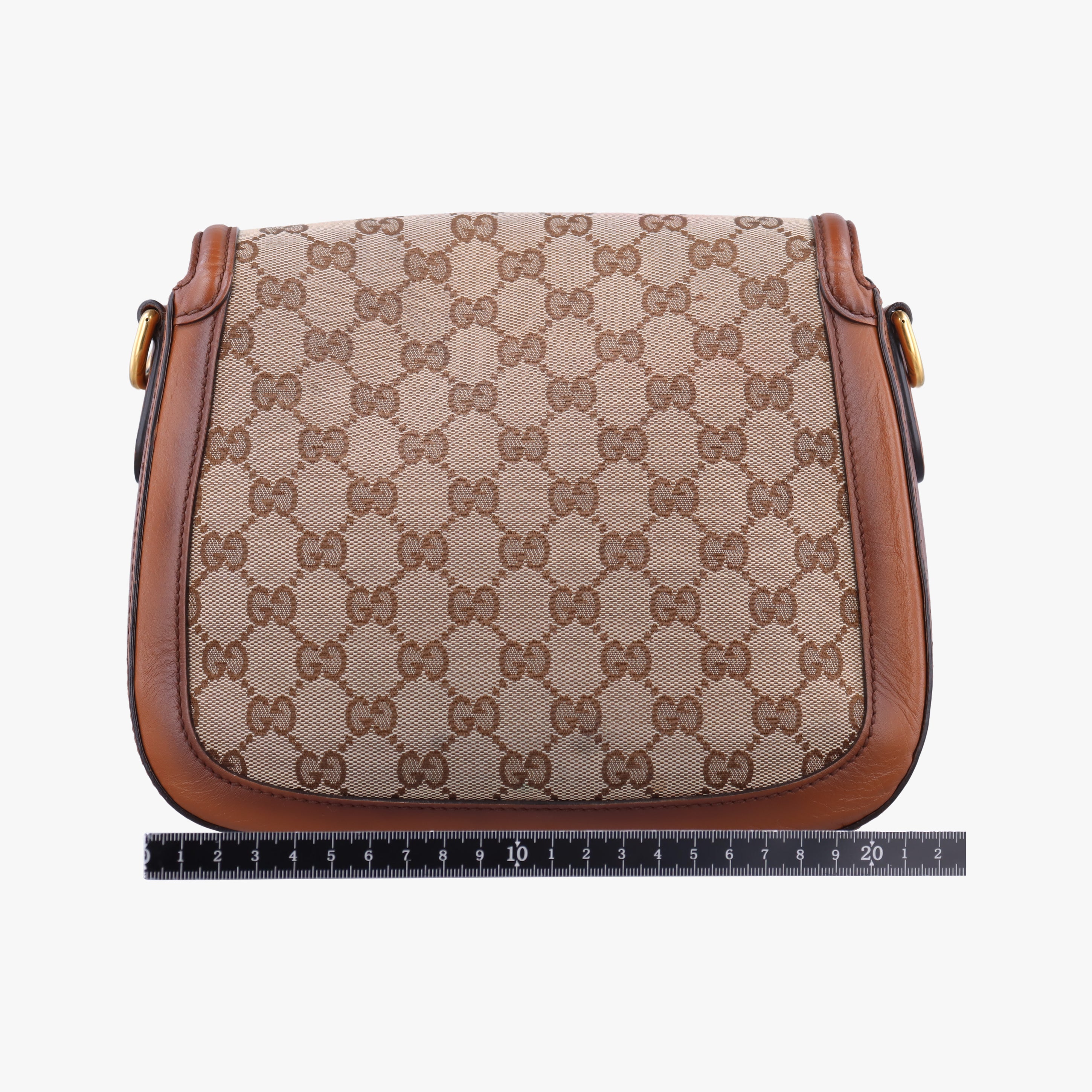 Pre-owned Gucci Lady Web Brown canvas×leather 383848 shoulderbag | stylenewstar