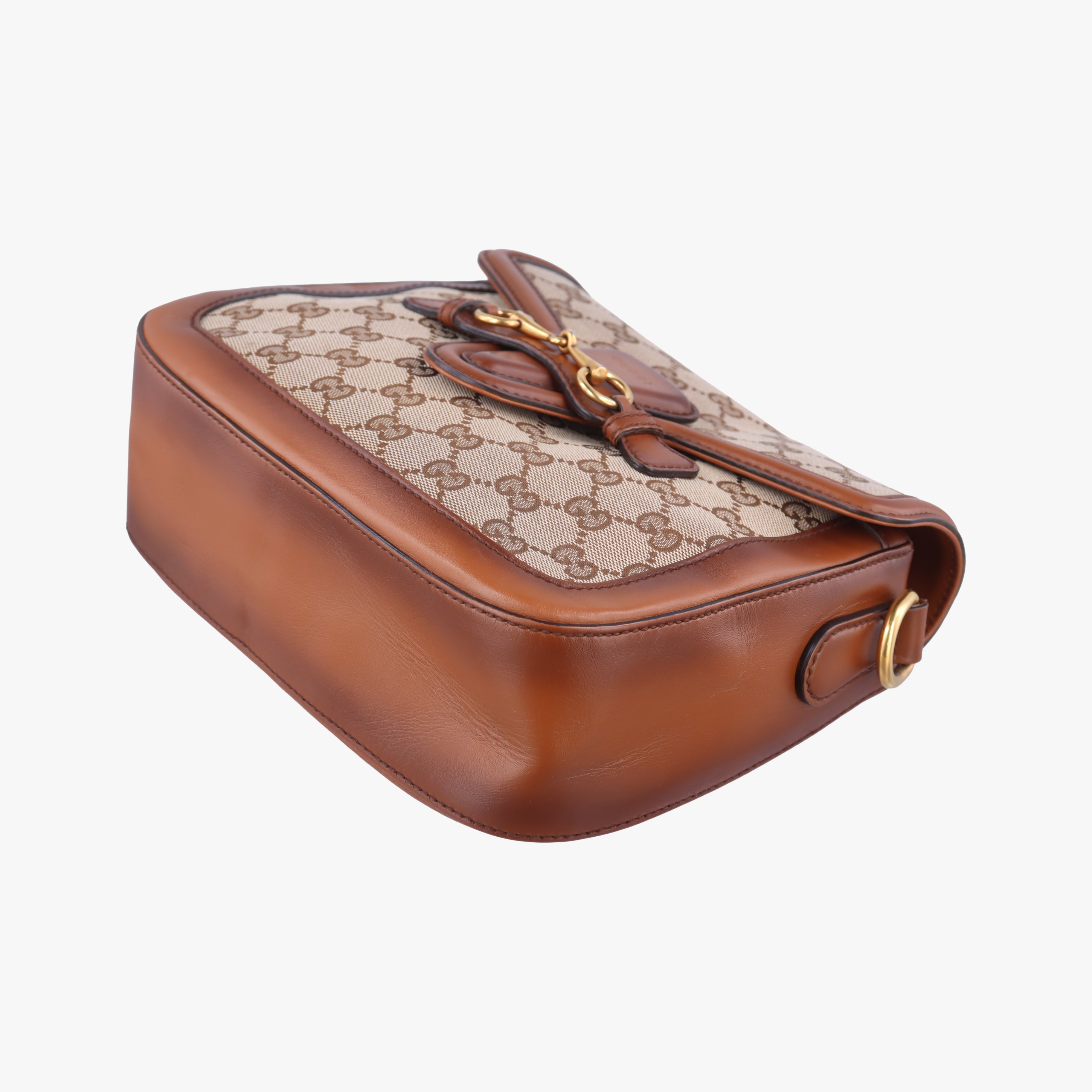 Pre-owned Gucci Lady Web Brown canvas×leather 383848 shoulderbag | stylenewstar