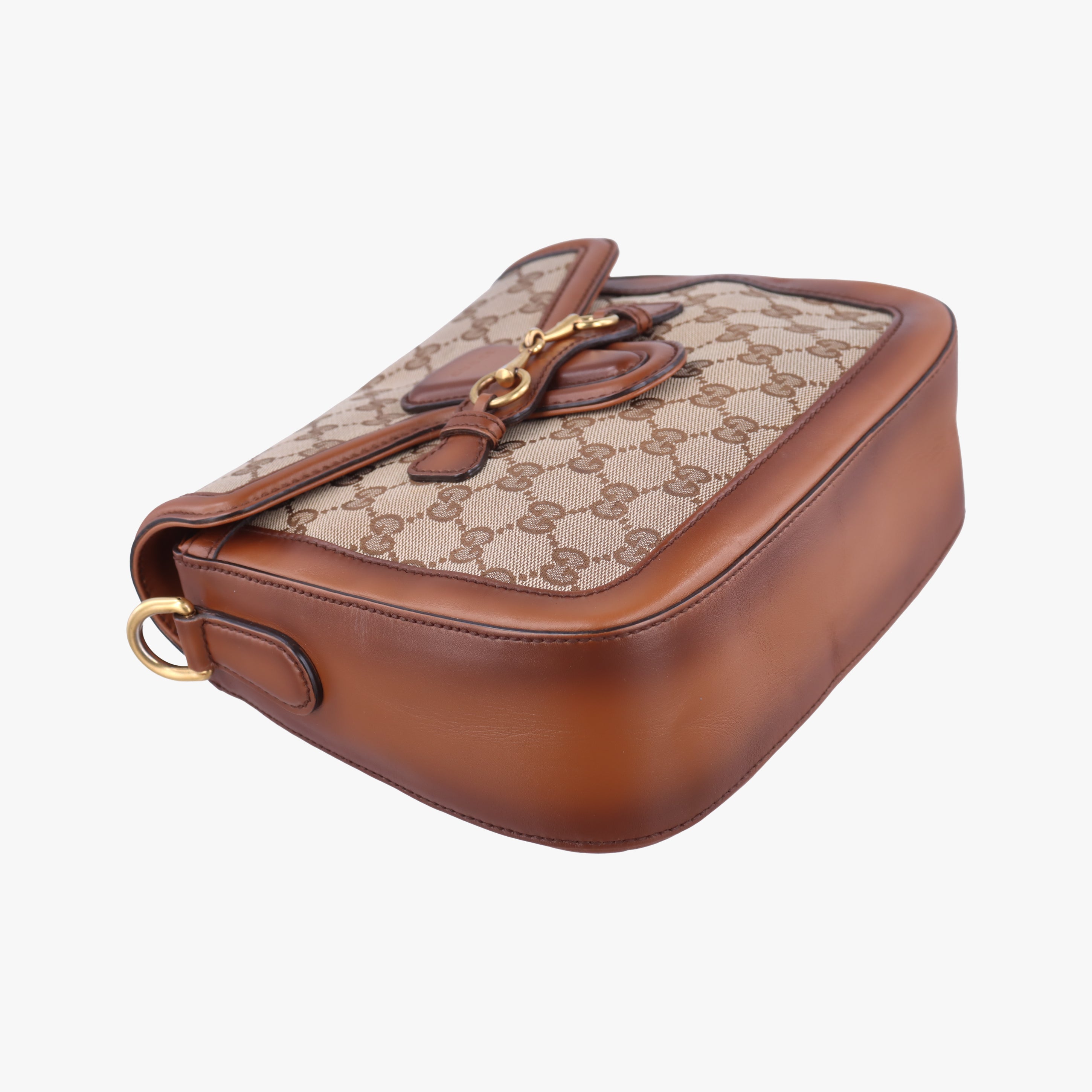 Pre-owned Gucci Lady Web Brown canvas×leather 383848 shoulderbag | stylenewstar