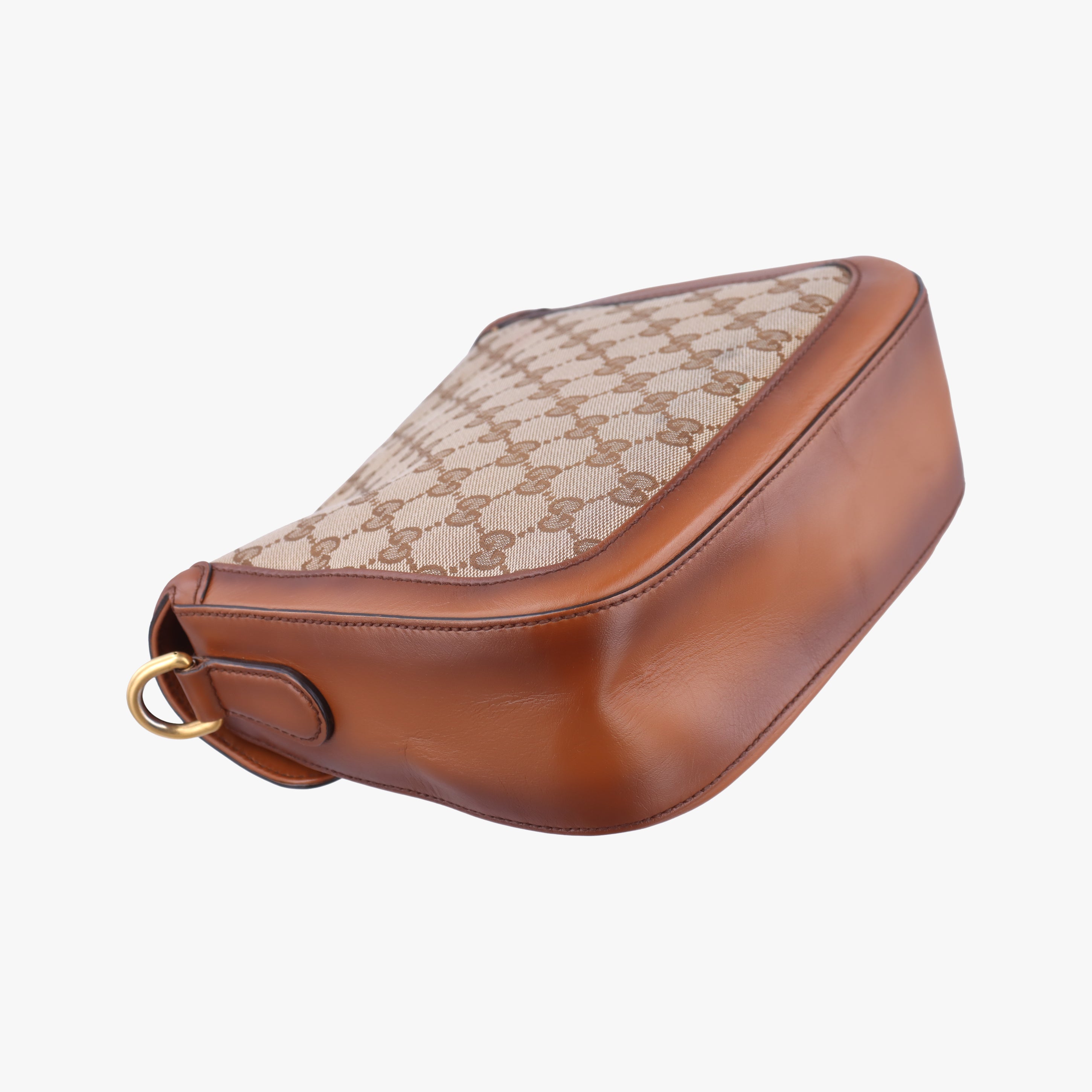 Pre-owned Gucci Lady Web Brown canvas×leather 383848 shoulderbag | stylenewstar