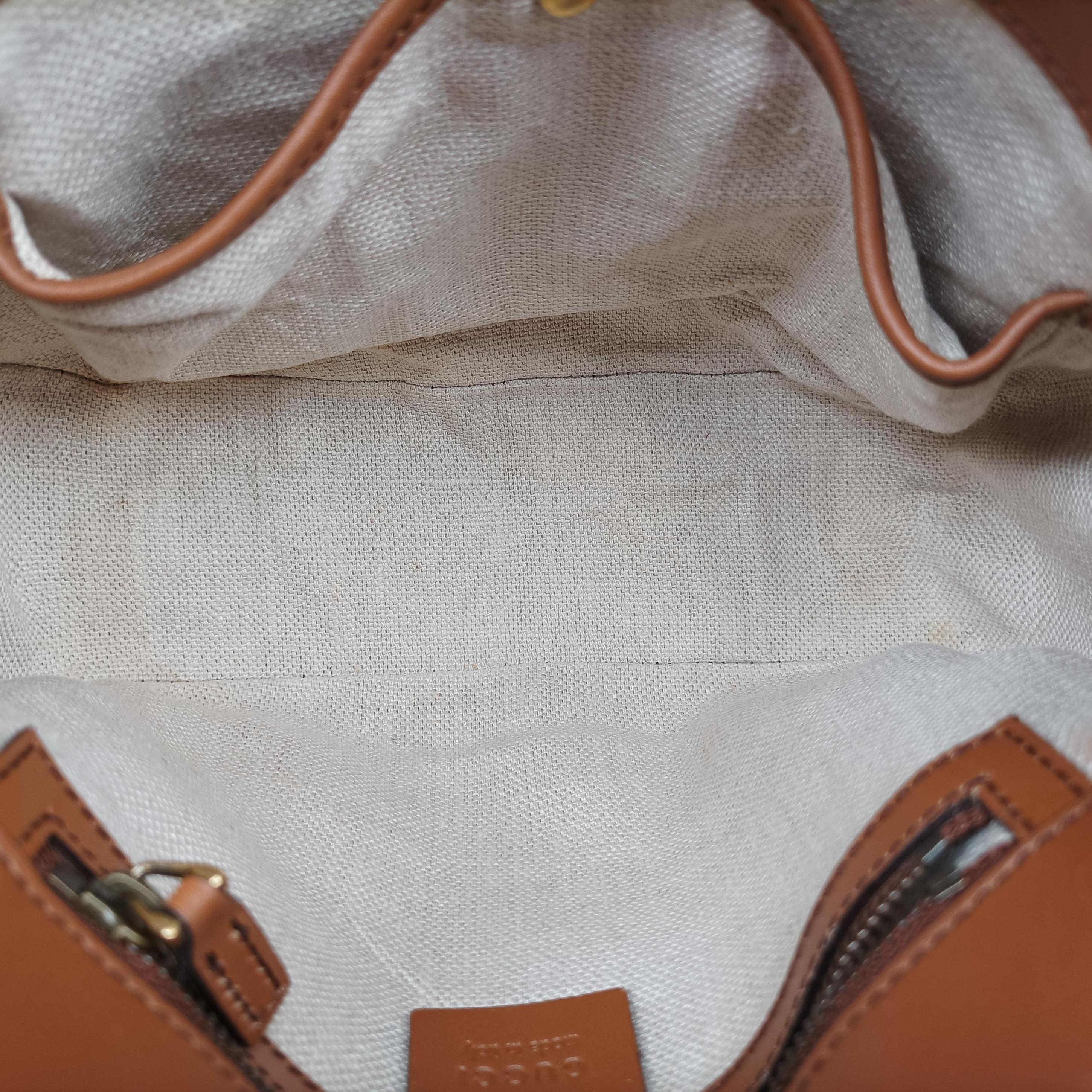 Pre-owned Gucci Lady Web Brown canvas×leather 383848 shoulderbag | stylenewstar