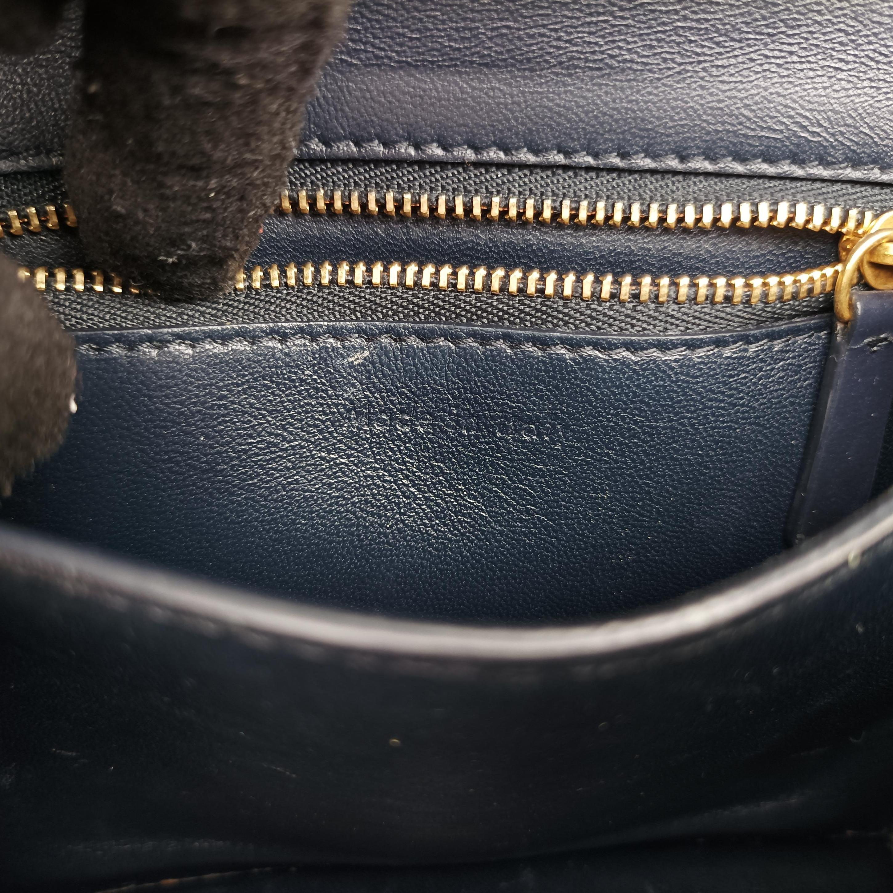 Pre-owned Celine CLASSIC Navy Leather  shoulderbag | stylenewstar