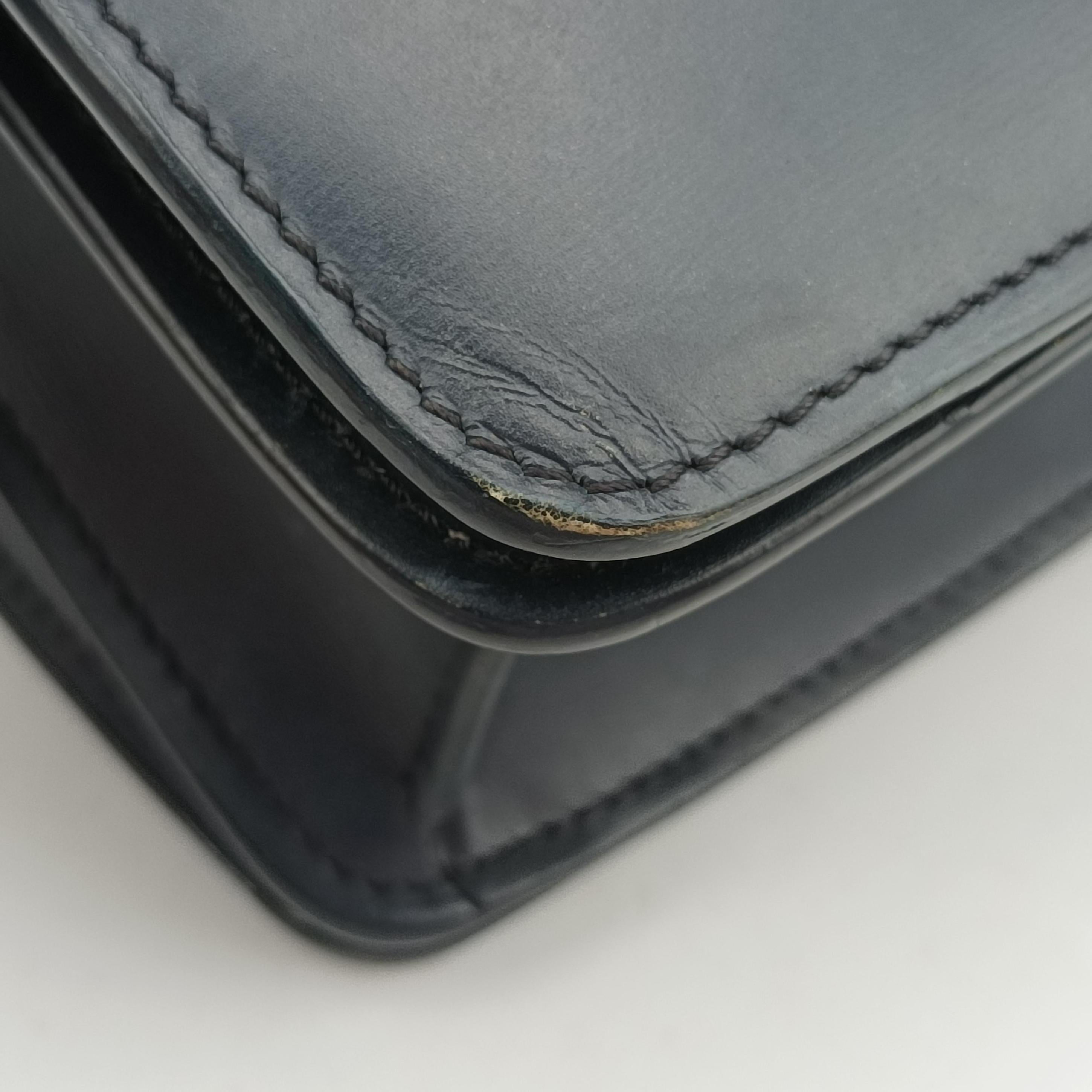 Pre-owned Celine CLASSIC Navy Leather  shoulderbag | stylenewstar