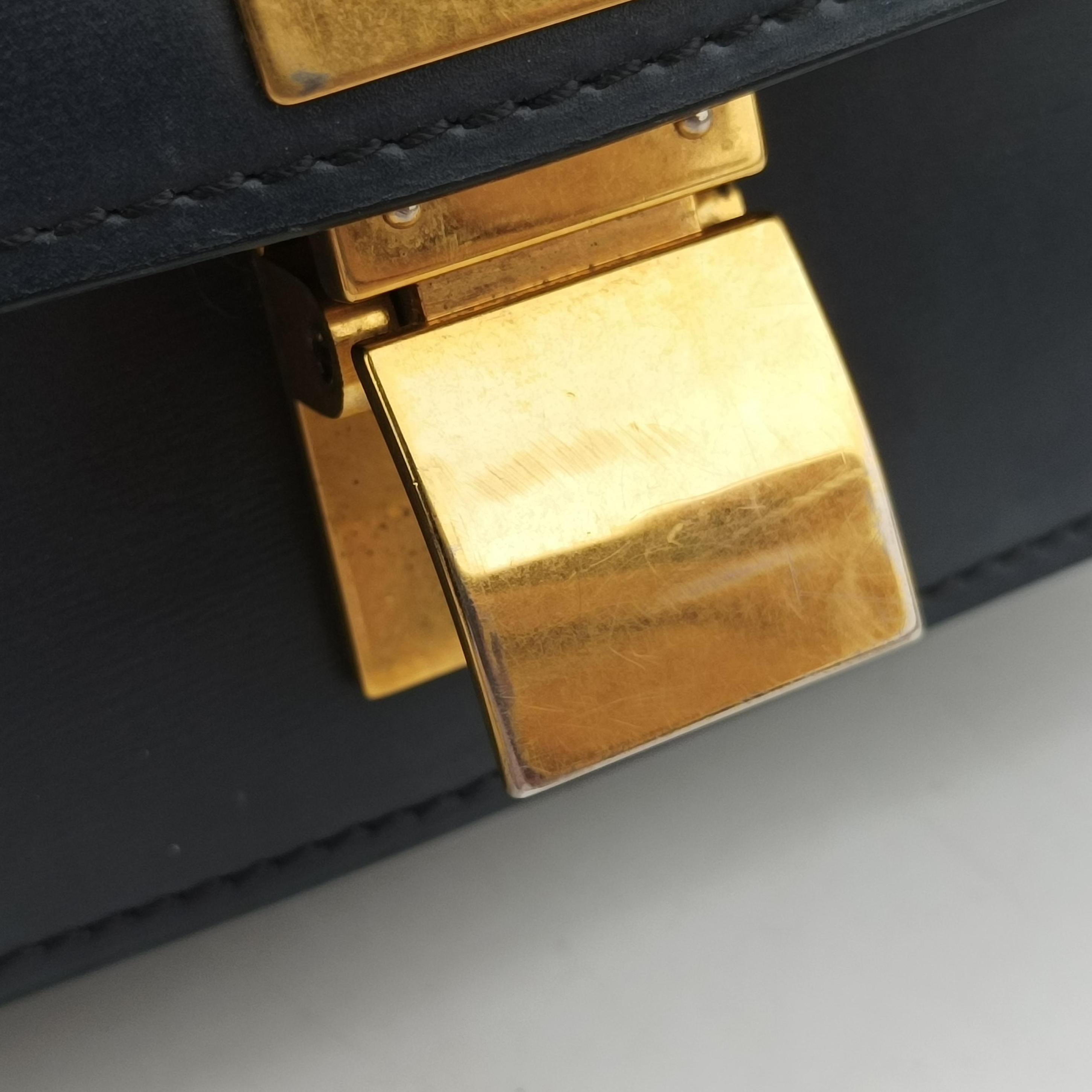 Pre-owned Celine CLASSIC Navy Leather  shoulderbag | stylenewstar