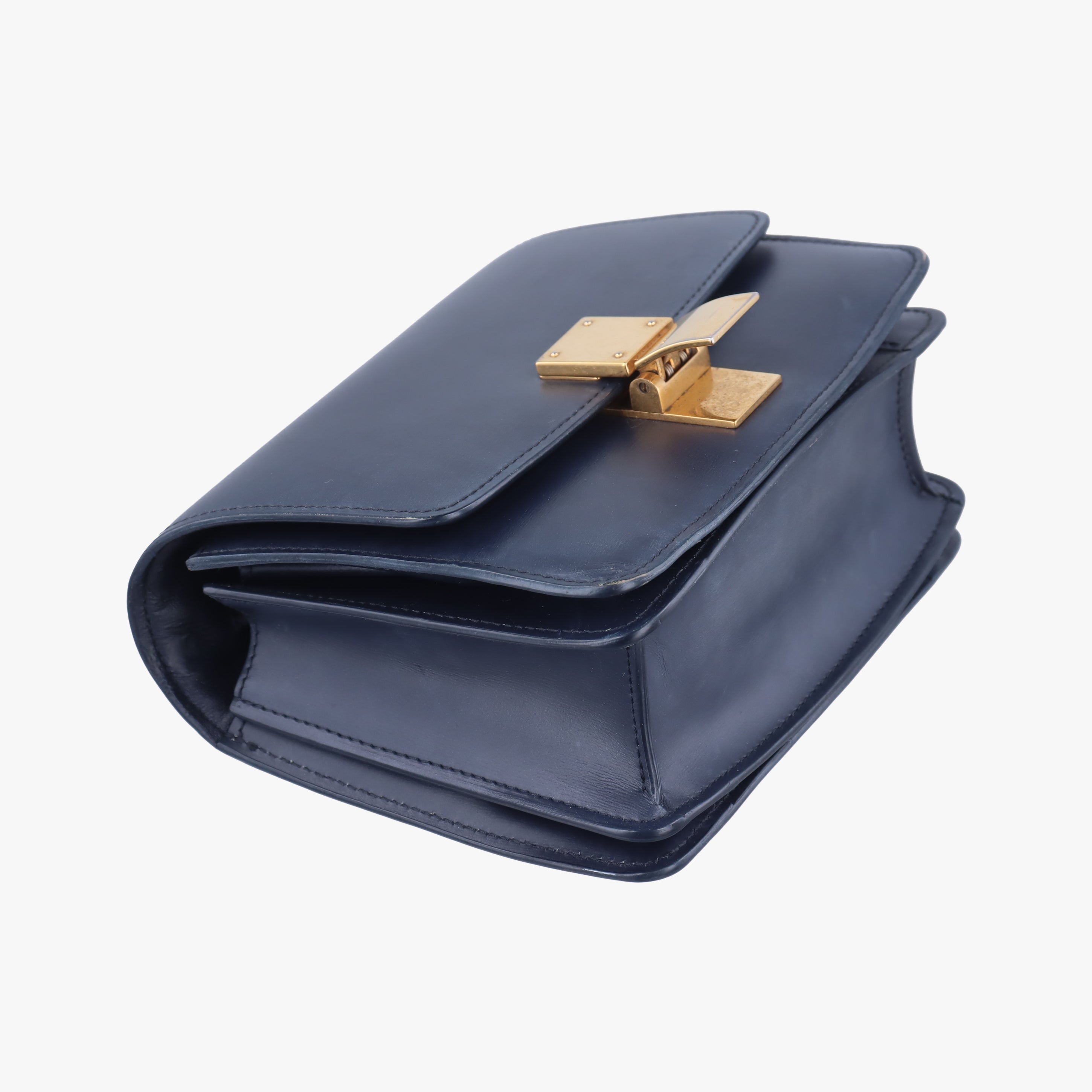 Pre-owned Celine CLASSIC Navy Leather  shoulderbag | stylenewstar