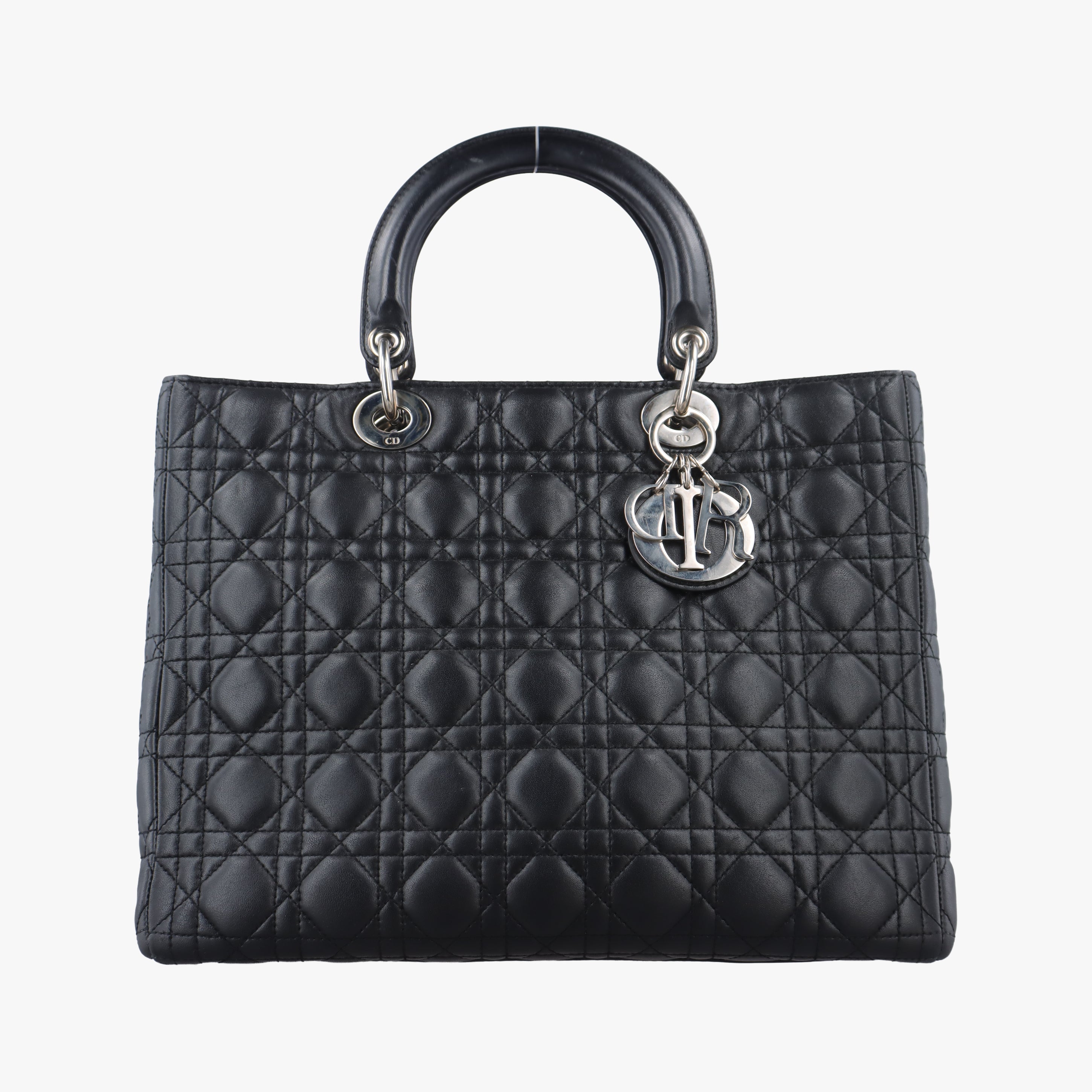 Secondhand Christian Dior Lady Dior Black lambskin  handbag | stylenewstar