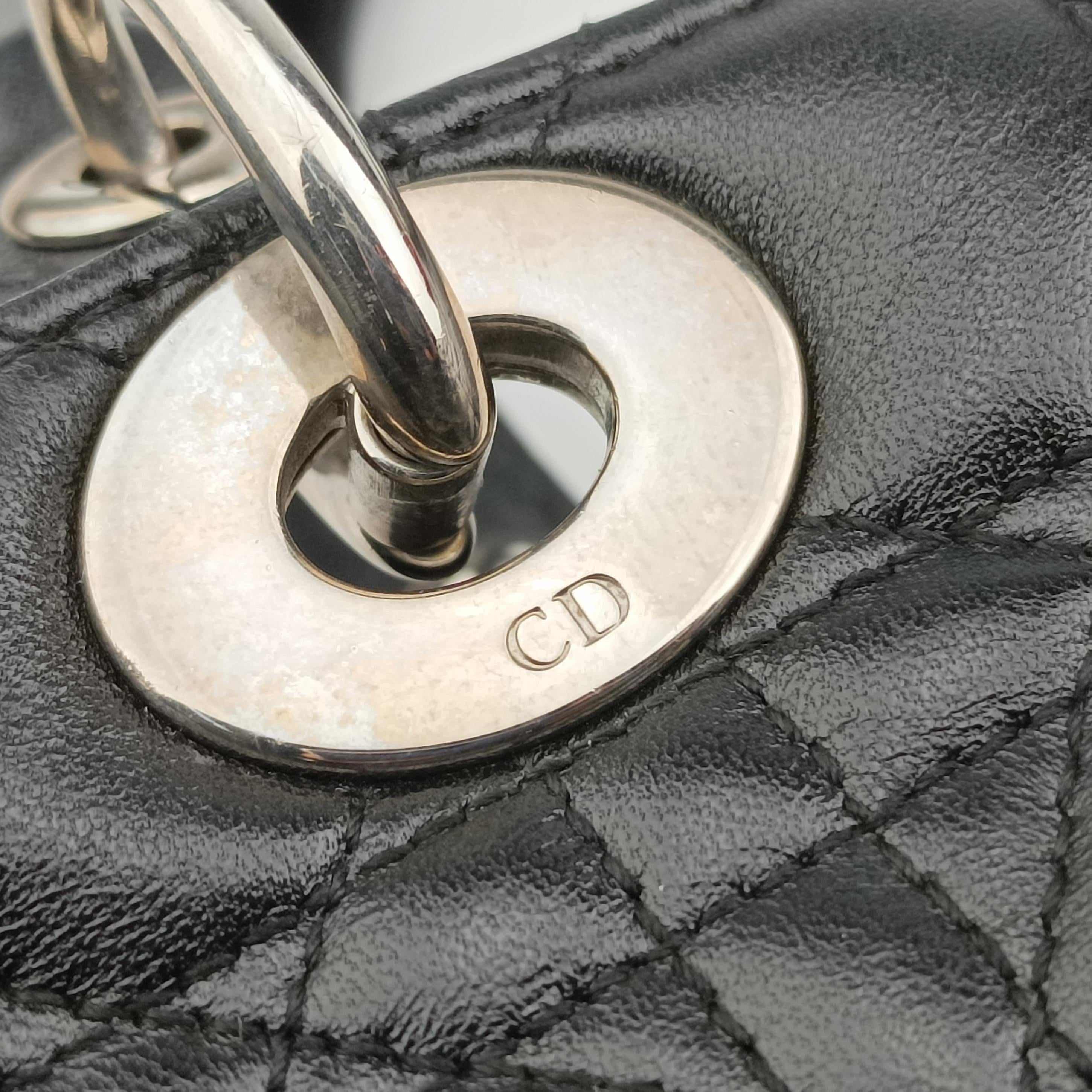 Secondhand Christian Dior Lady Dior Black lambskin  handbag | stylenewstar