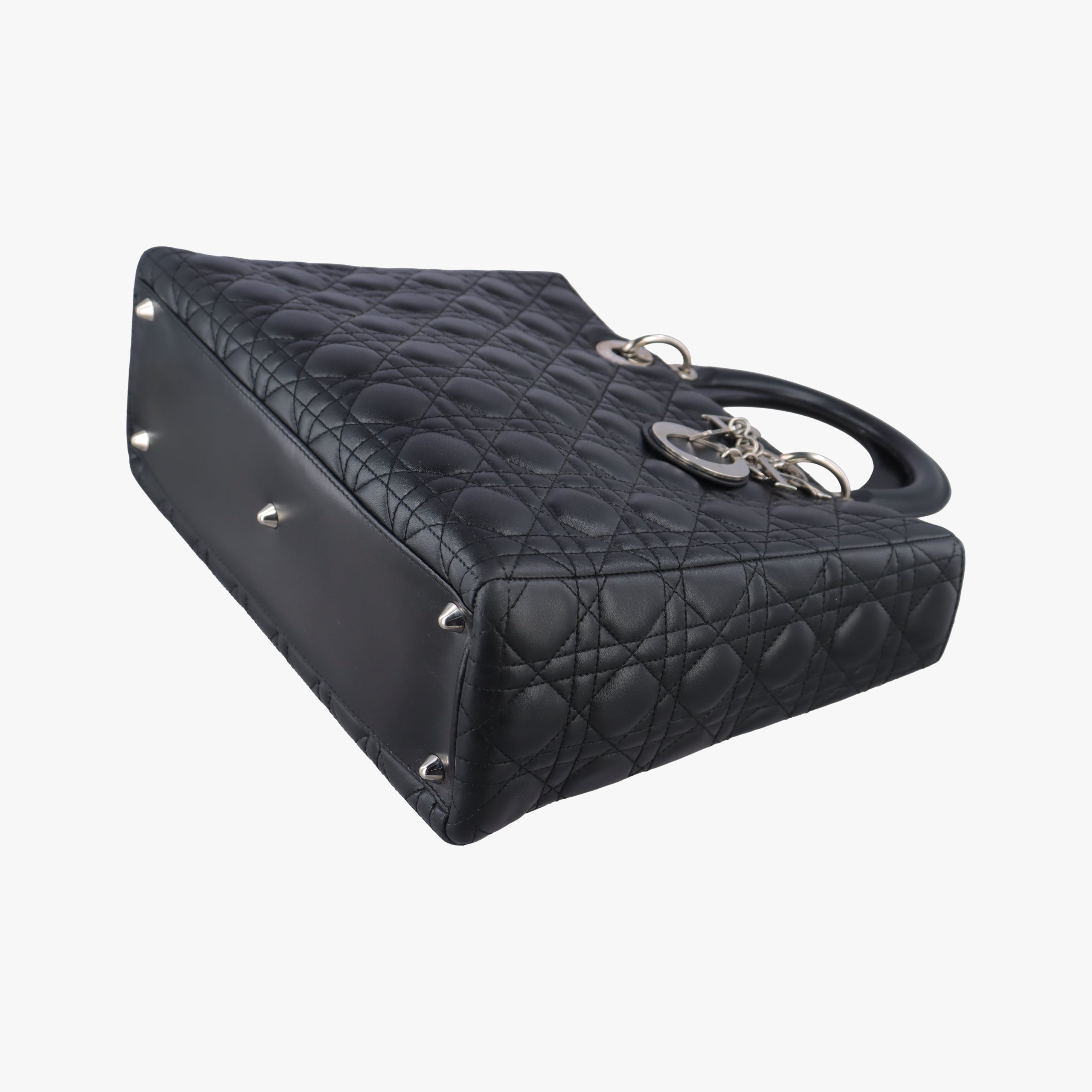 Secondhand Christian Dior Lady Dior Black lambskin  handbag | stylenewstar