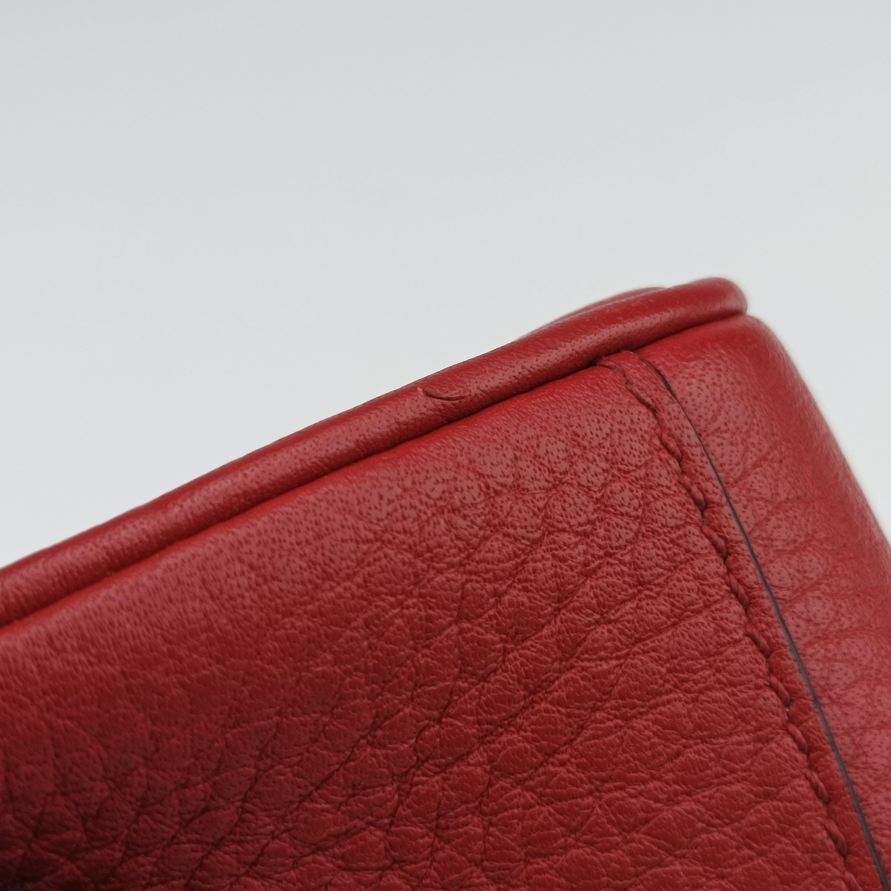 Pre-owned Prada Convertible Belt Red leather 1BL006 bum bag/waist bag | stylenewstar