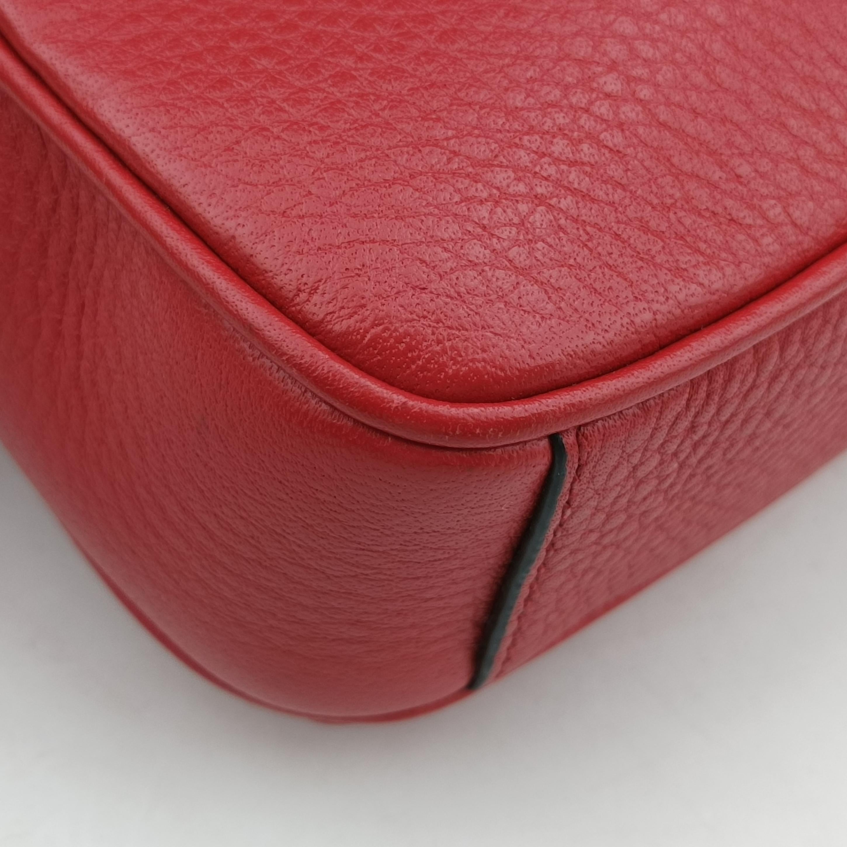Pre-owned Prada Convertible Belt Red leather 1BL006 bum bag/waist bag | stylenewstar