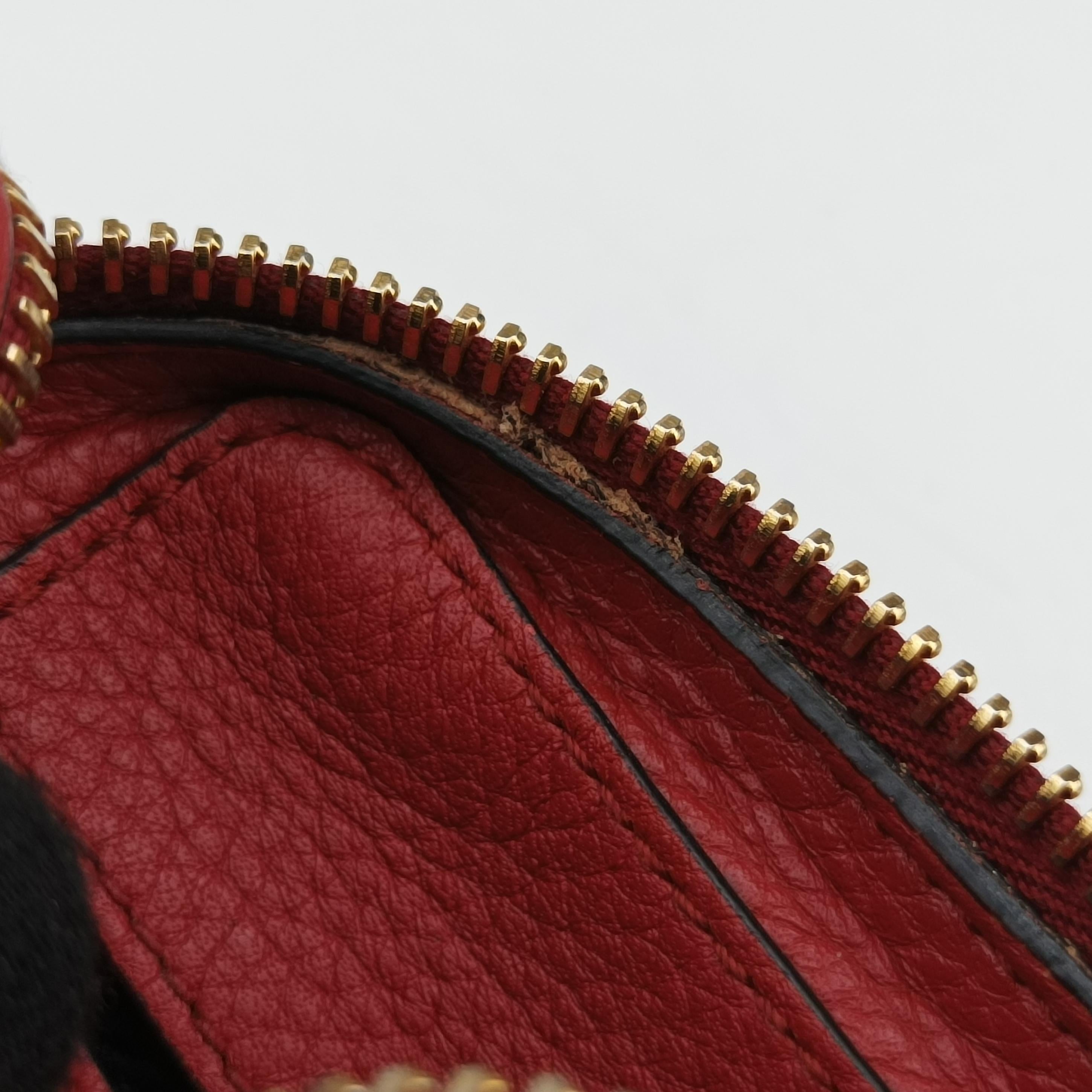 Pre-owned Prada Convertible Belt Red leather 1BL006 bum bag/waist bag | stylenewstar