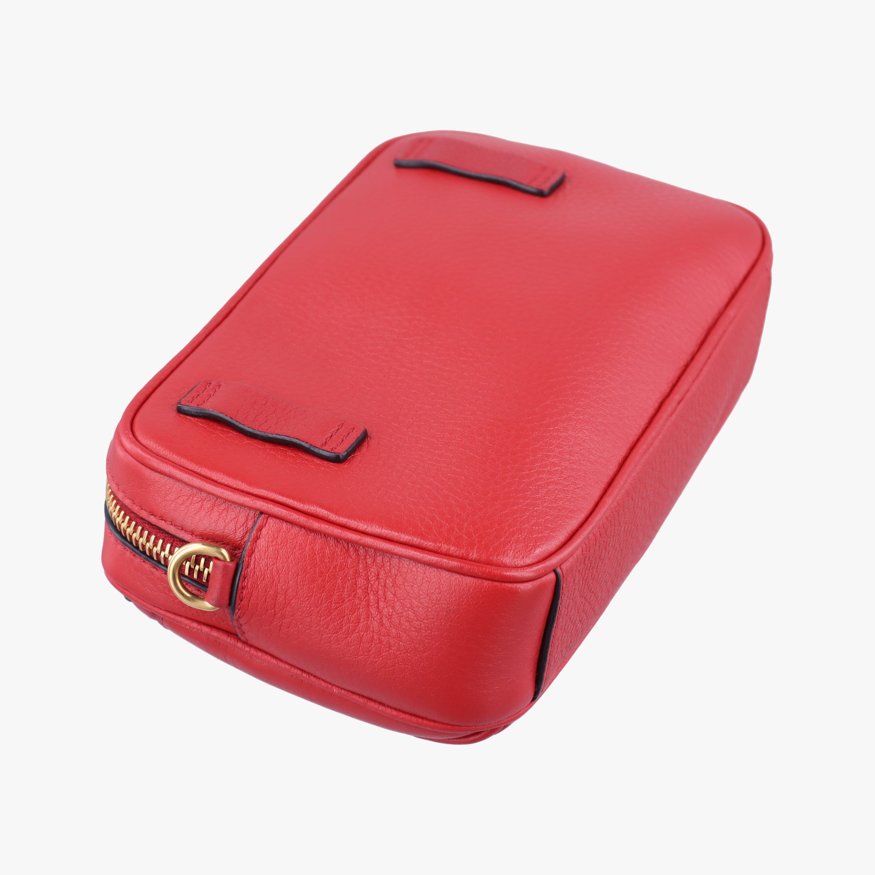 Pre-owned Prada Convertible Belt Red leather 1BL006 bum bag/waist bag | stylenewstar