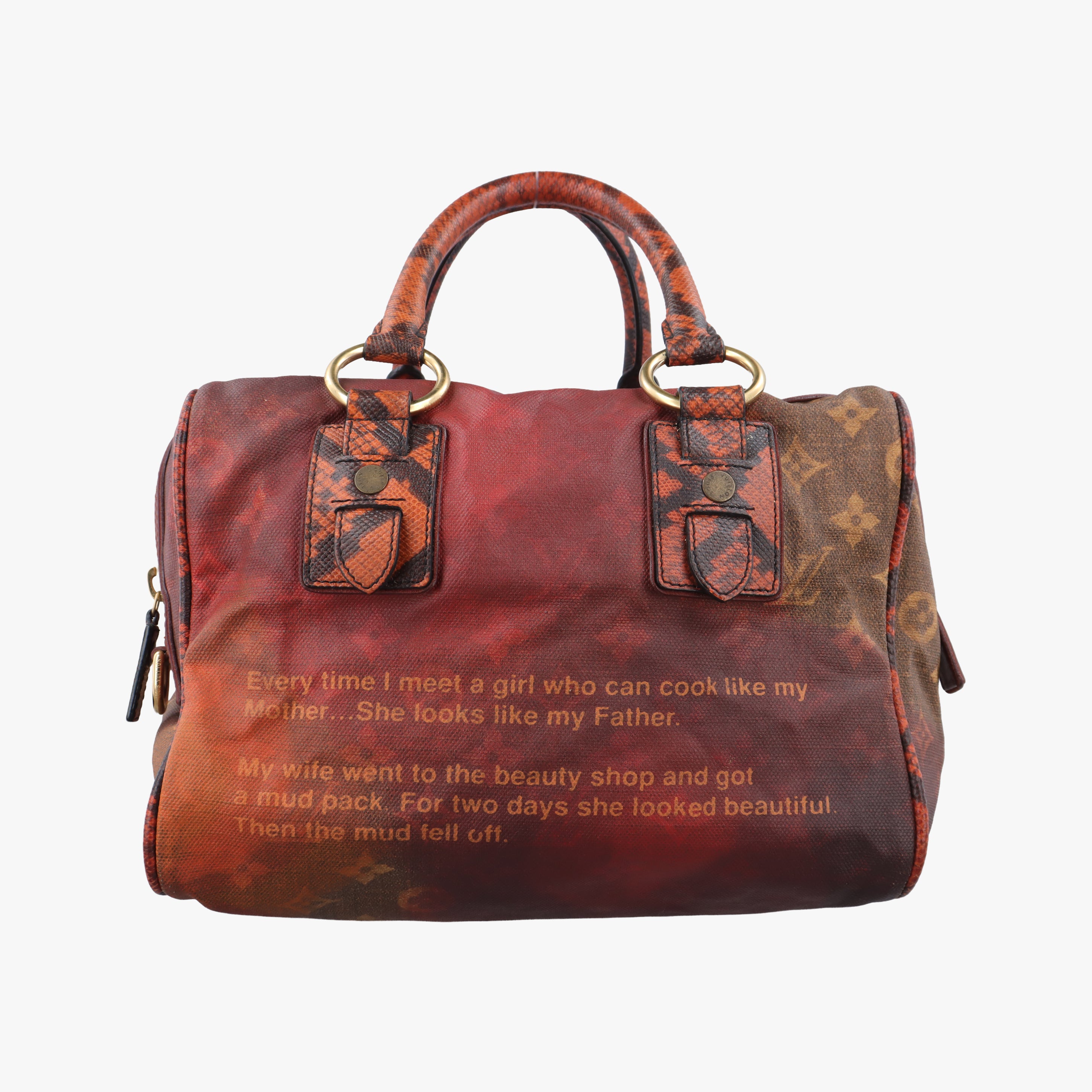 Pre-owned Louis Vuitton Man Crazy rouge×multicolor Monogram Jokes M95737 handbag | stylenewstar