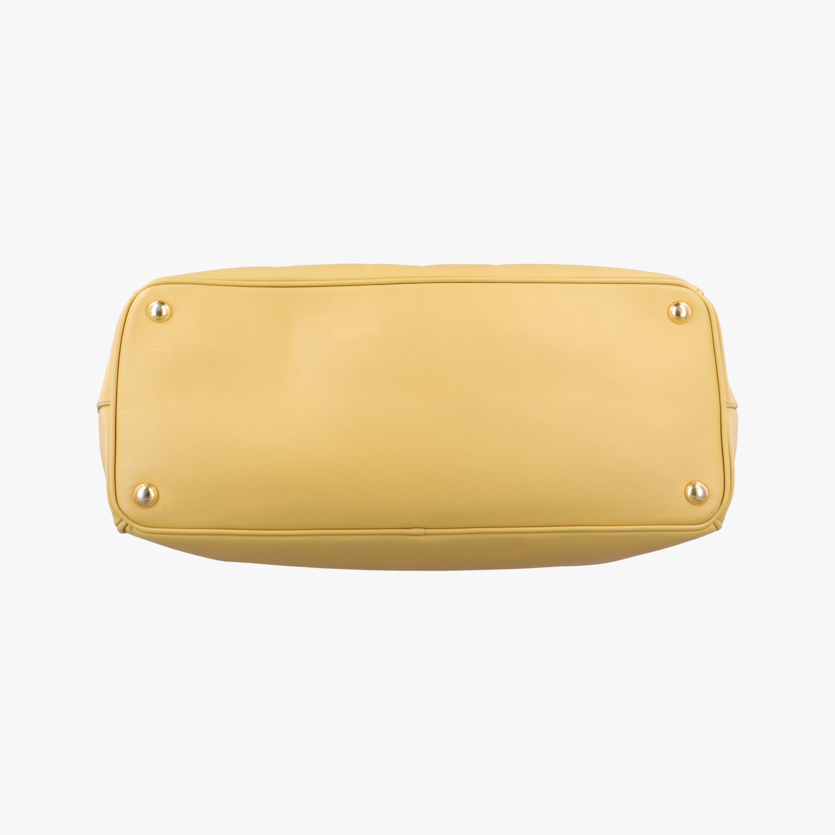 Pre-owned Prada Galleria Yellow SAFFIANO Leather BN1786 handbag | stylenewstar