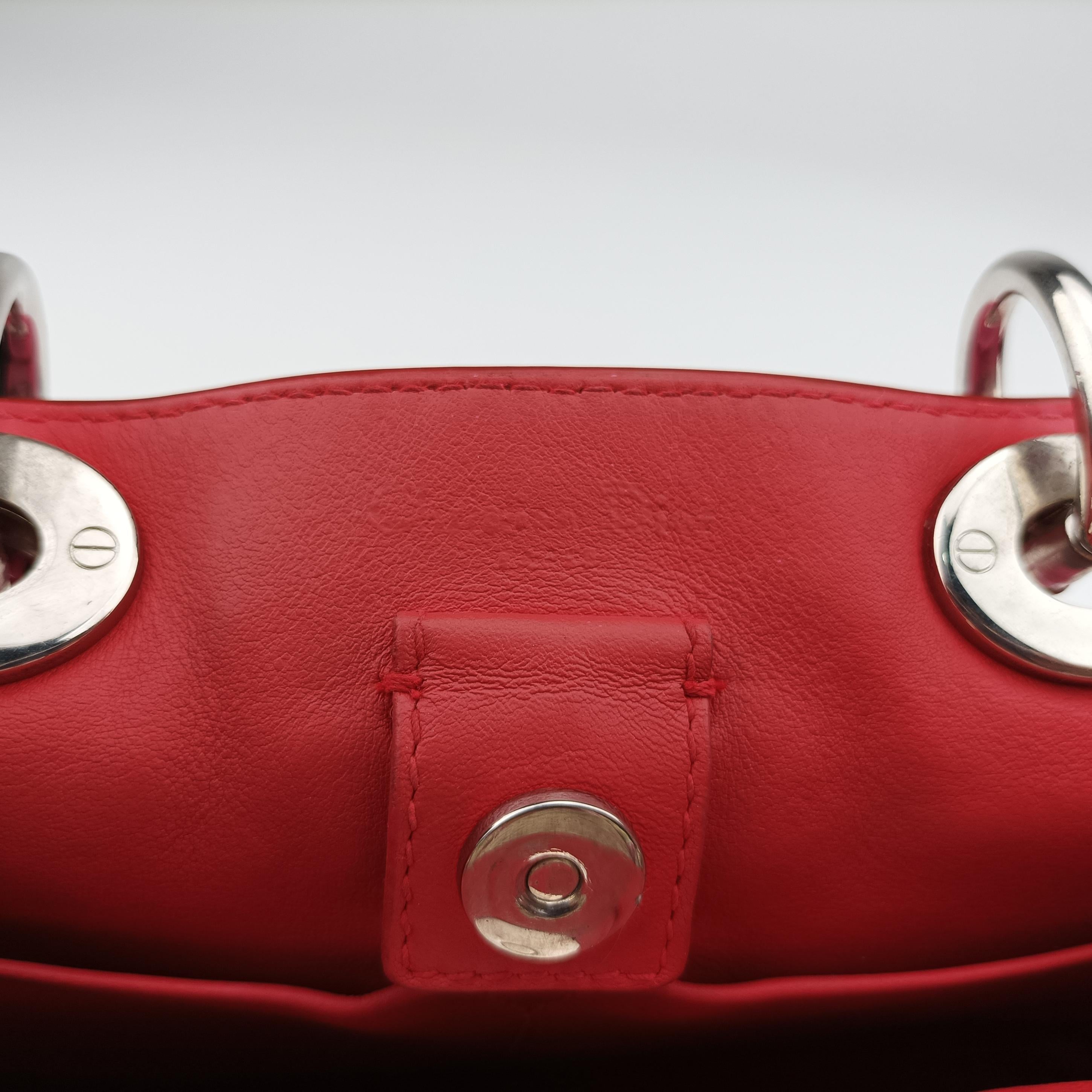 Pre-owned Christian Dior Diorissimo Pink Leather  shoulderbag | stylenewstar