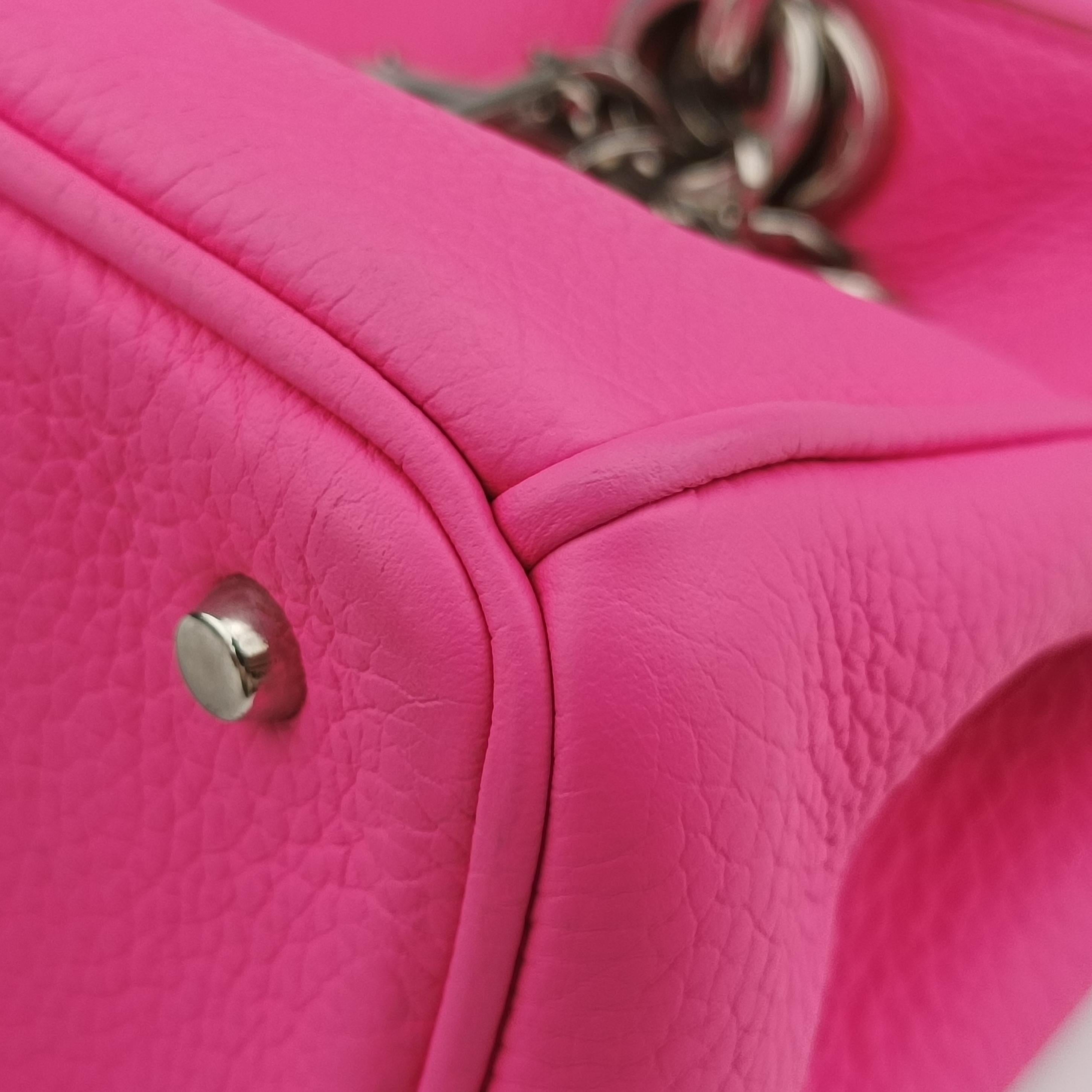 Pre-owned Christian Dior Diorissimo Pink Leather  shoulderbag | stylenewstar