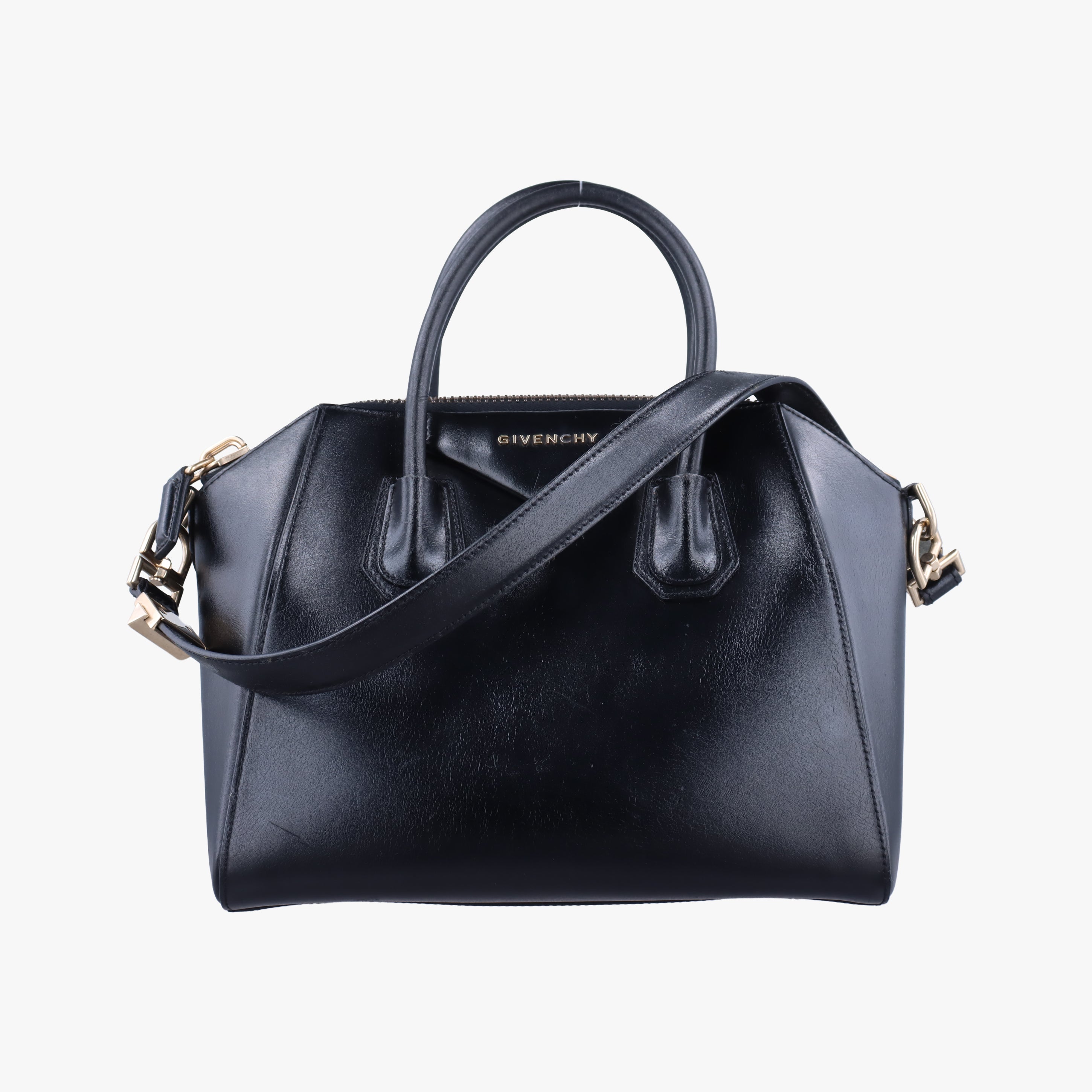 Pre-owned Givenchy Antigona Black Leather  shoulderbag | stylenewstar