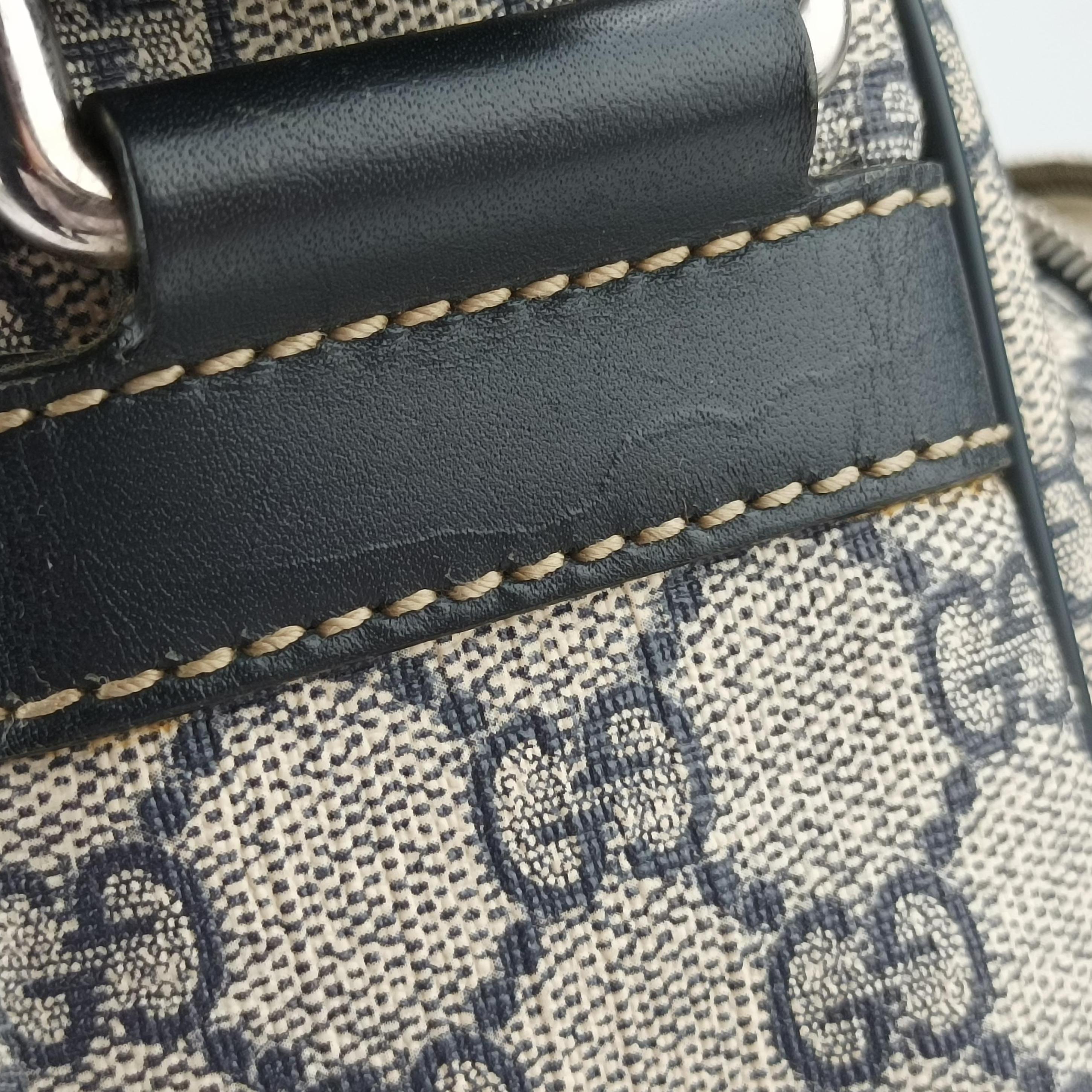 Pre-owned Gucci GG Supreme messenger Beige × Navy PVC coated canvas 246881 shoulderbag | stylenewstar