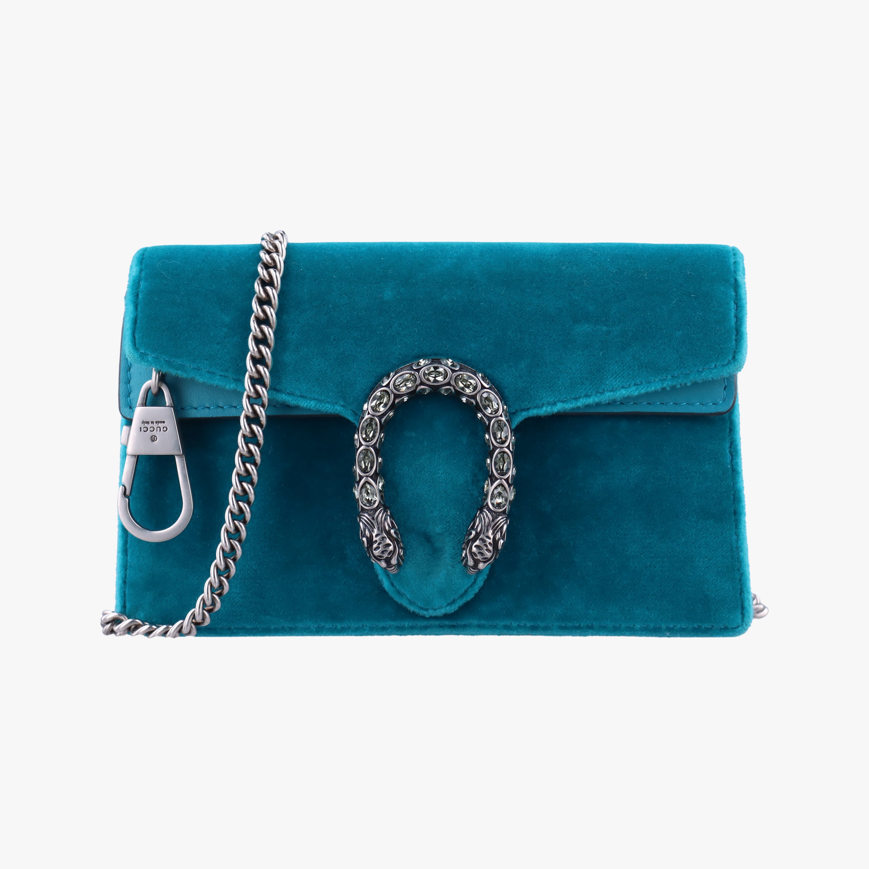 Pre-owned Gucci Dionysus Blue velour 476432 shoulderbag | stylenewstar