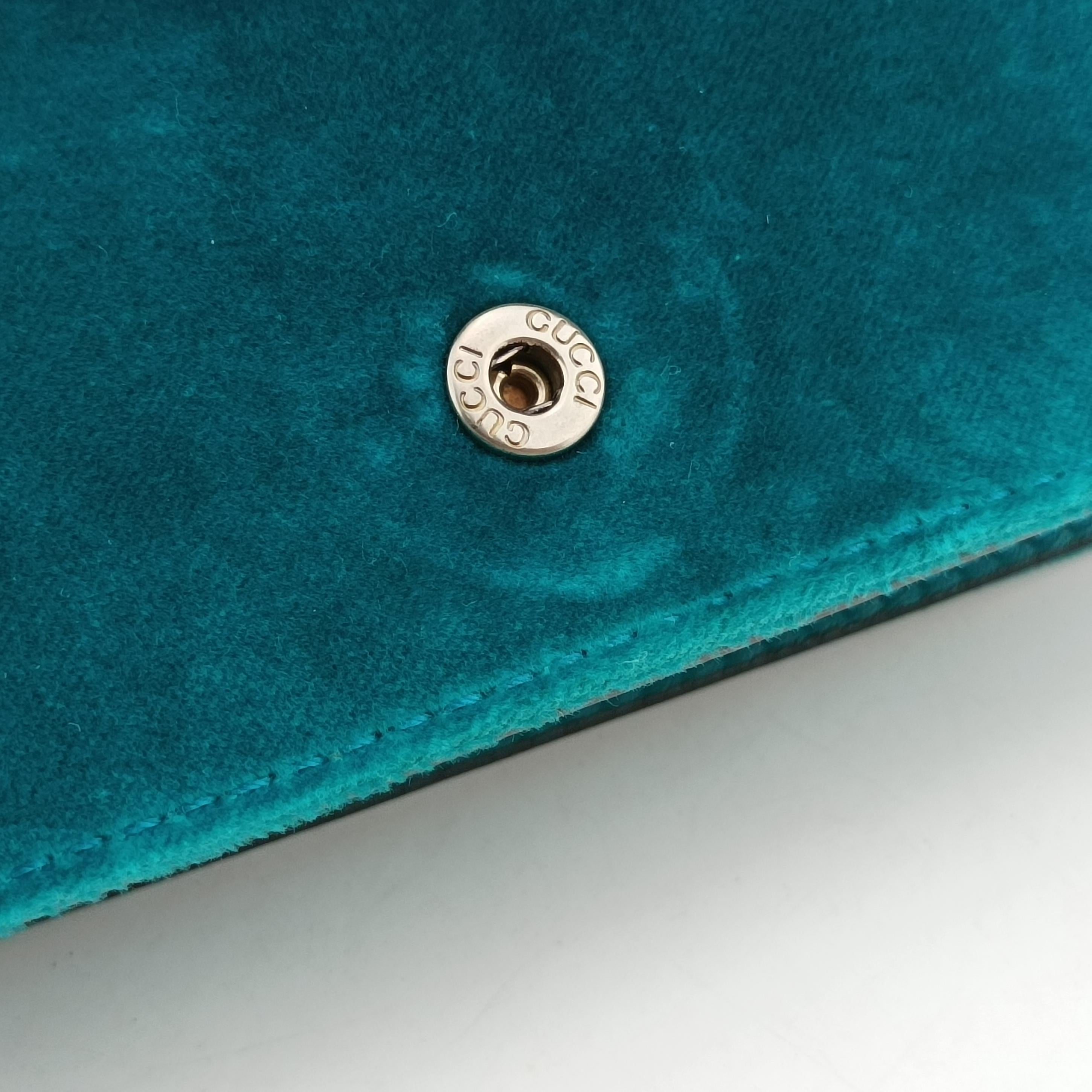 Pre-owned Gucci Dionysus Blue velour 476432 shoulderbag | stylenewstar