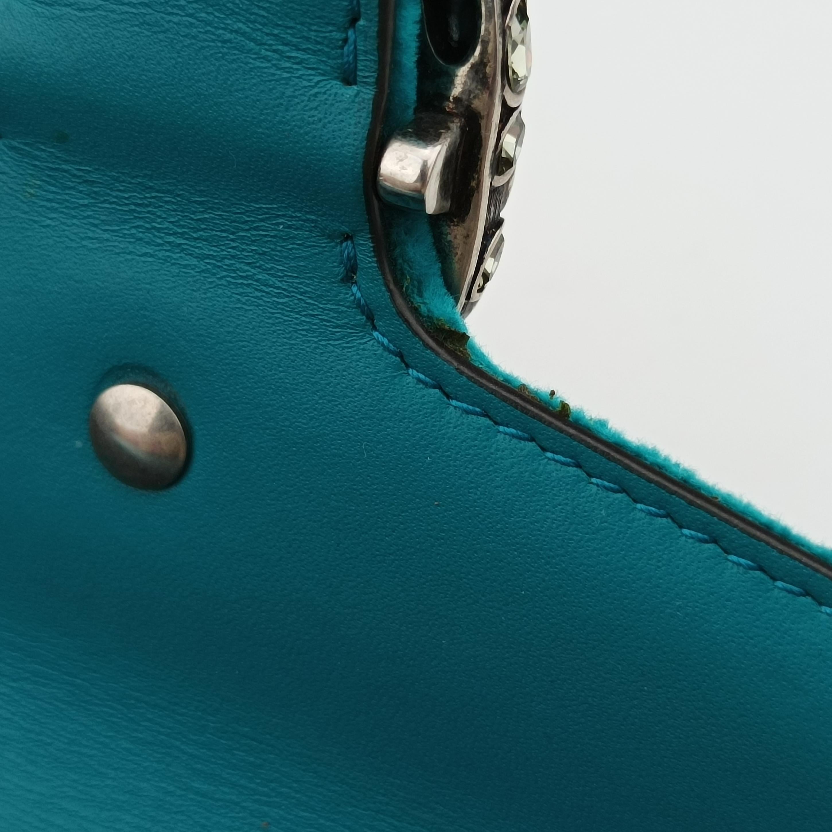 Pre-owned Gucci Dionysus Blue velour 476432 shoulderbag | stylenewstar