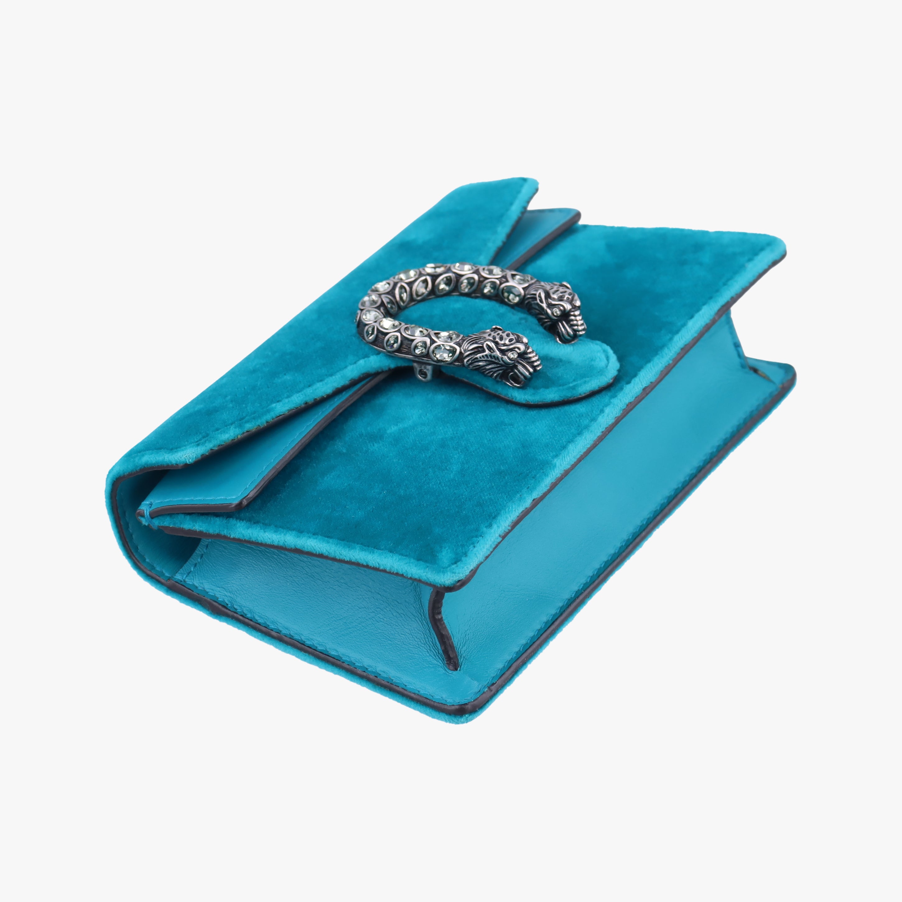 Pre-owned Gucci Dionysus Blue velour 476432 shoulderbag | stylenewstar