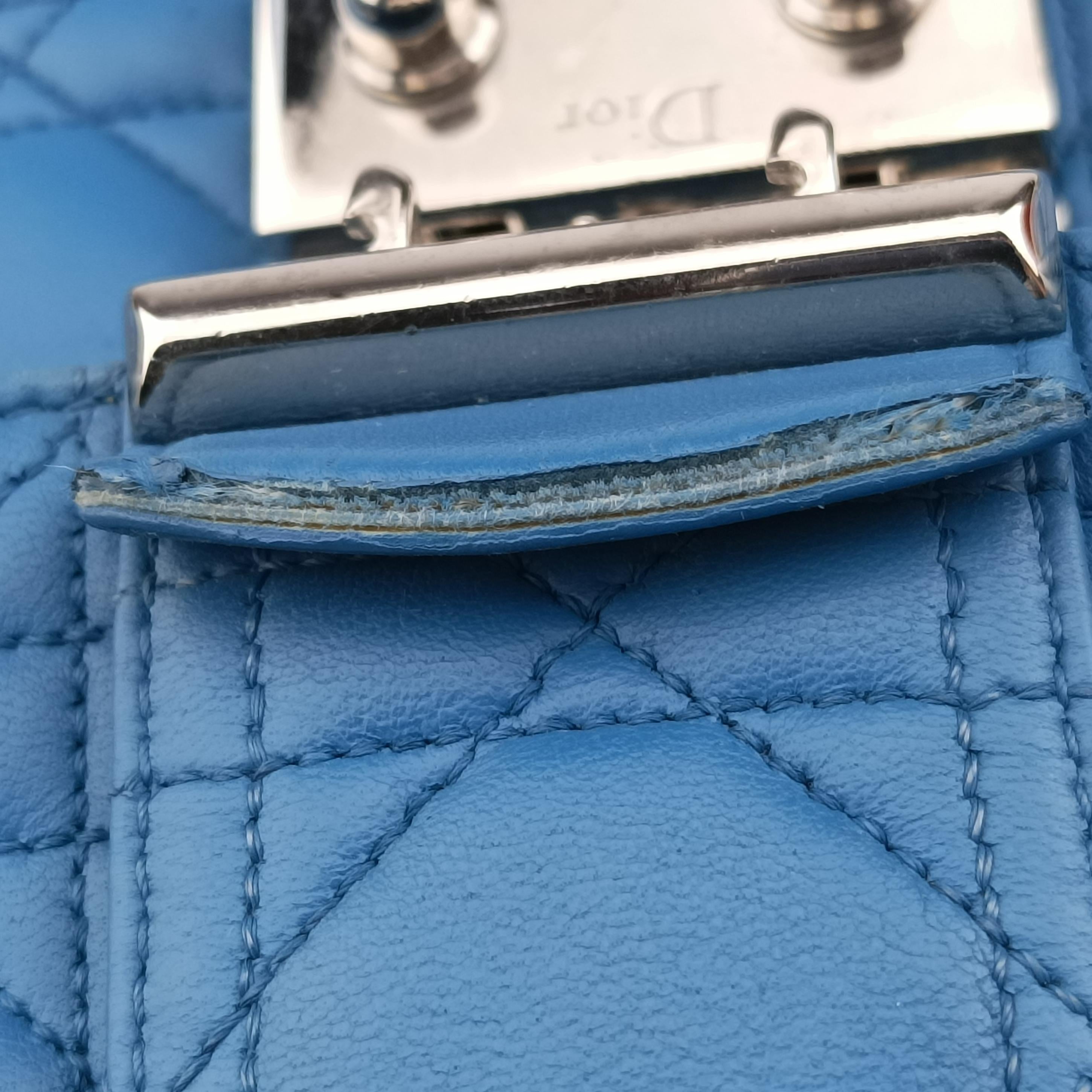 Secondhand Christian Dior Miss Dior Canage Blue lambskin  shoulderbag | stylenewstar
