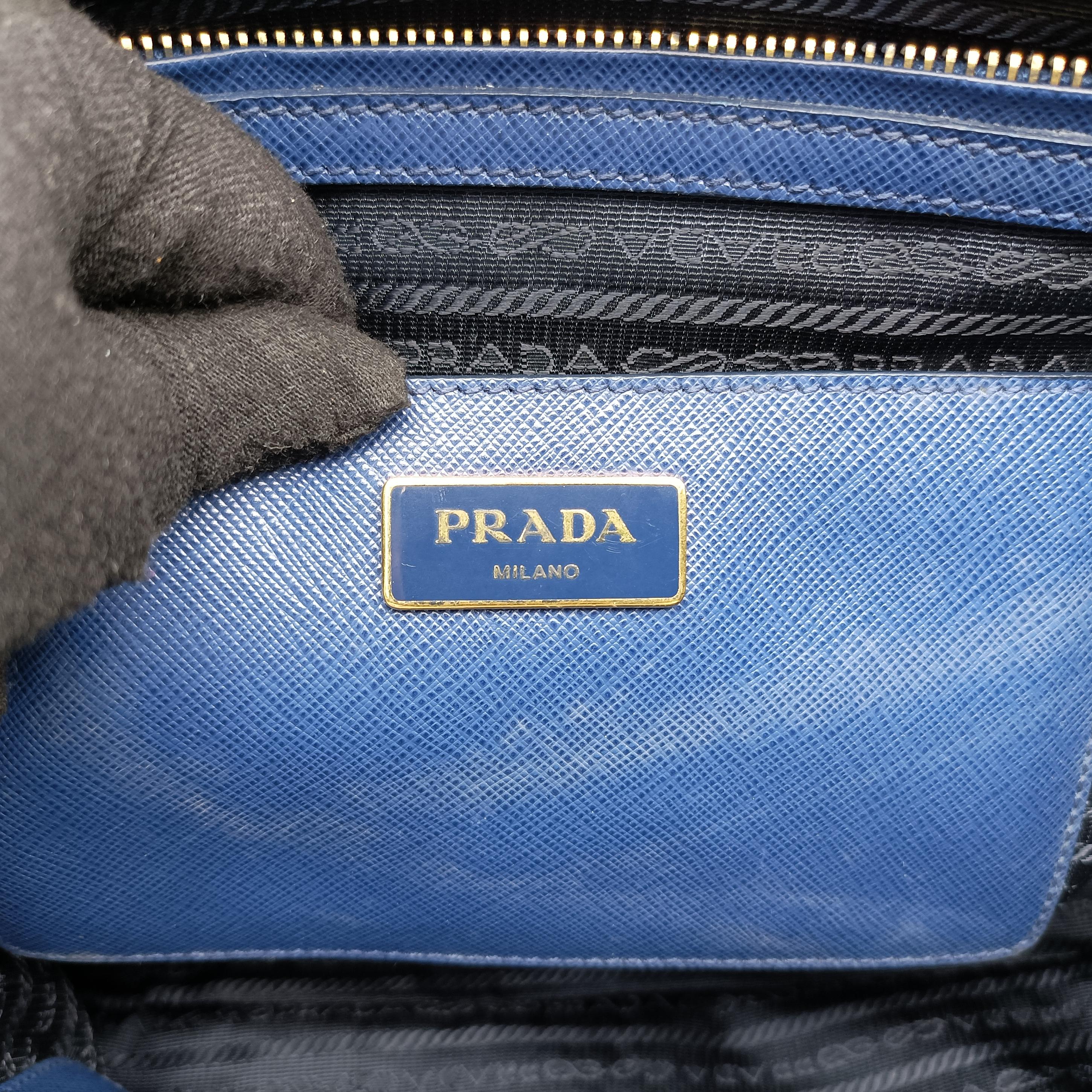 Secondhand Prada Galleria Blue SAFFIANO Leather BN2274 shoulderbag | stylenewstar