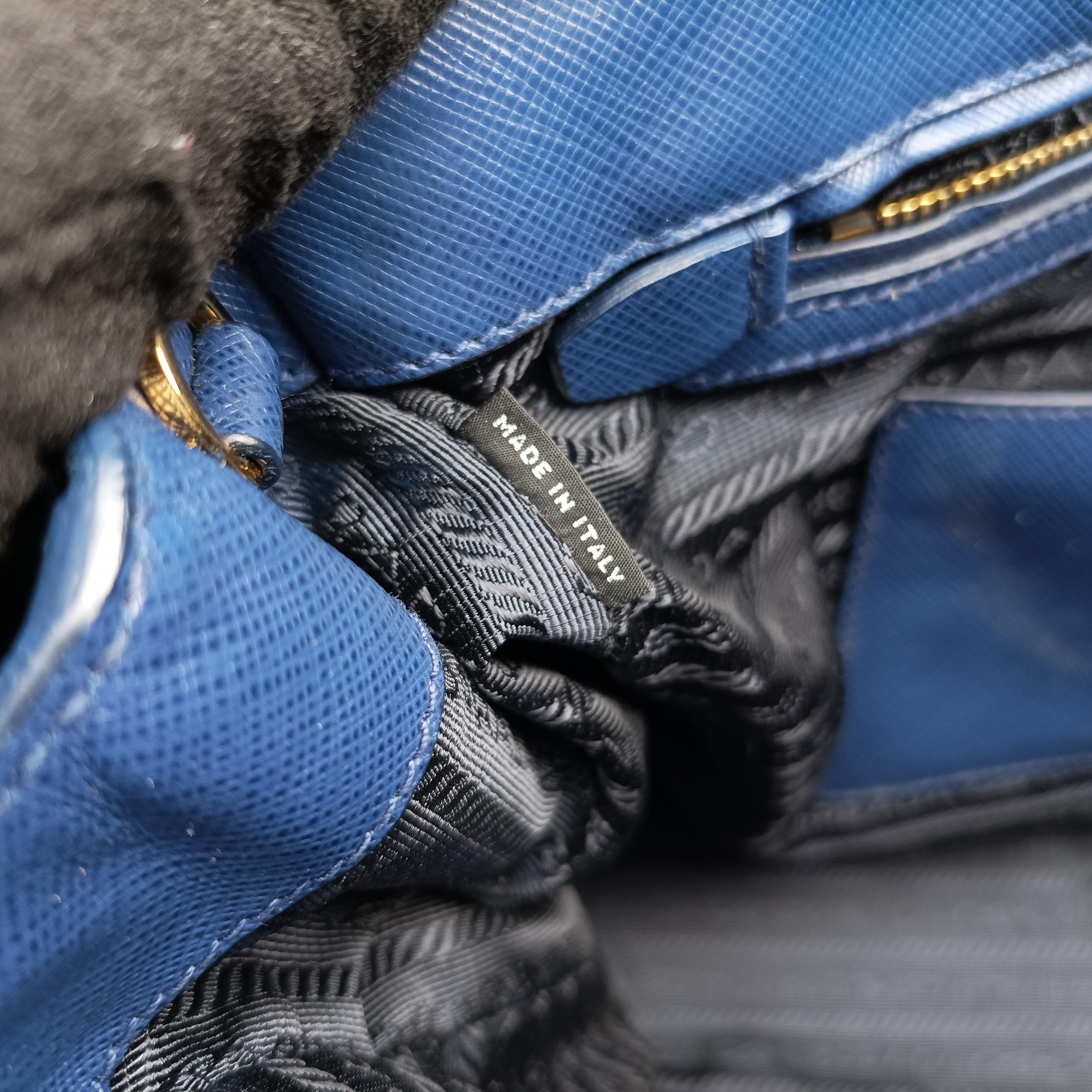 Secondhand Prada Galleria Blue SAFFIANO Leather BN2274 shoulderbag | stylenewstar