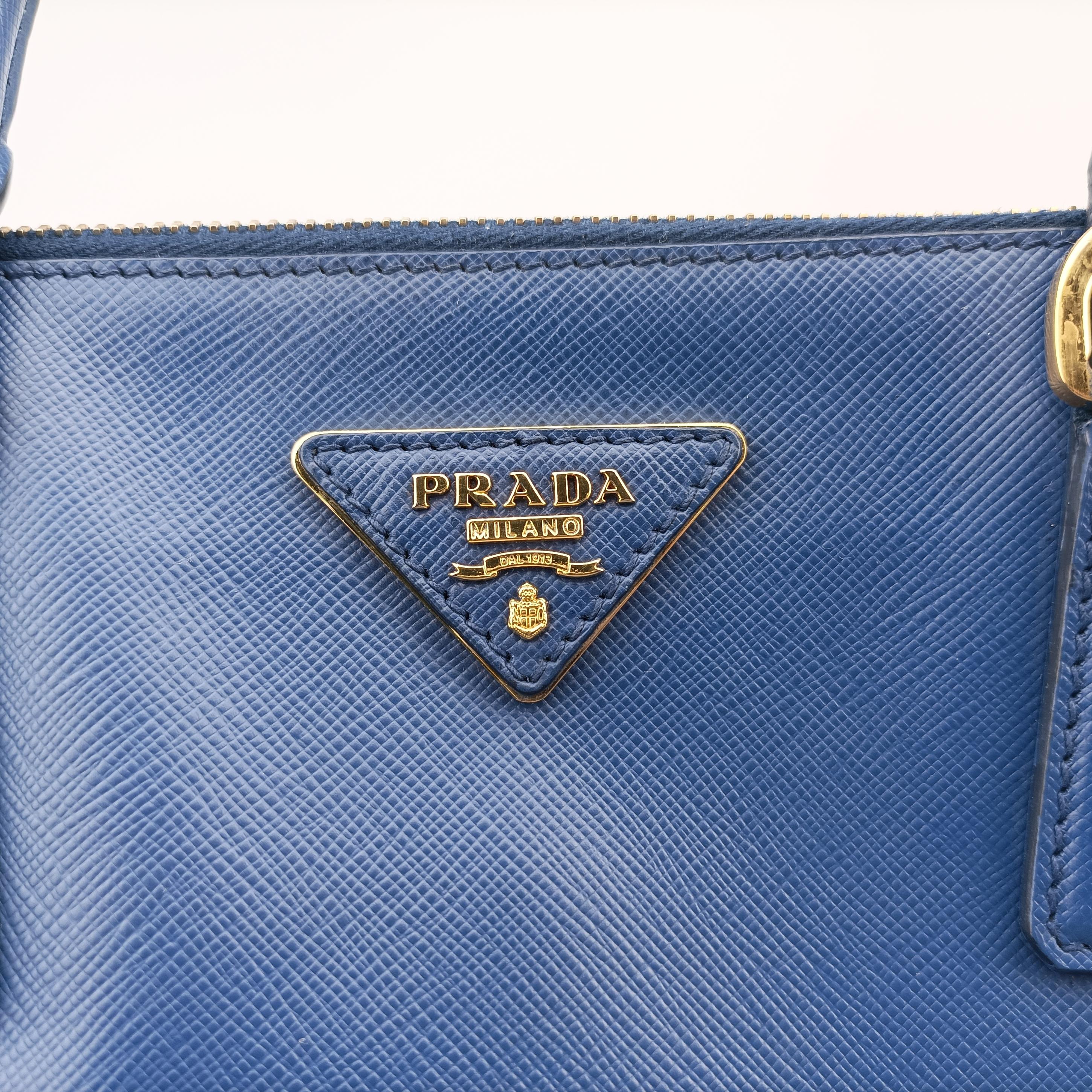 Secondhand Prada Galleria Blue SAFFIANO Leather BN2274 shoulderbag | stylenewstar