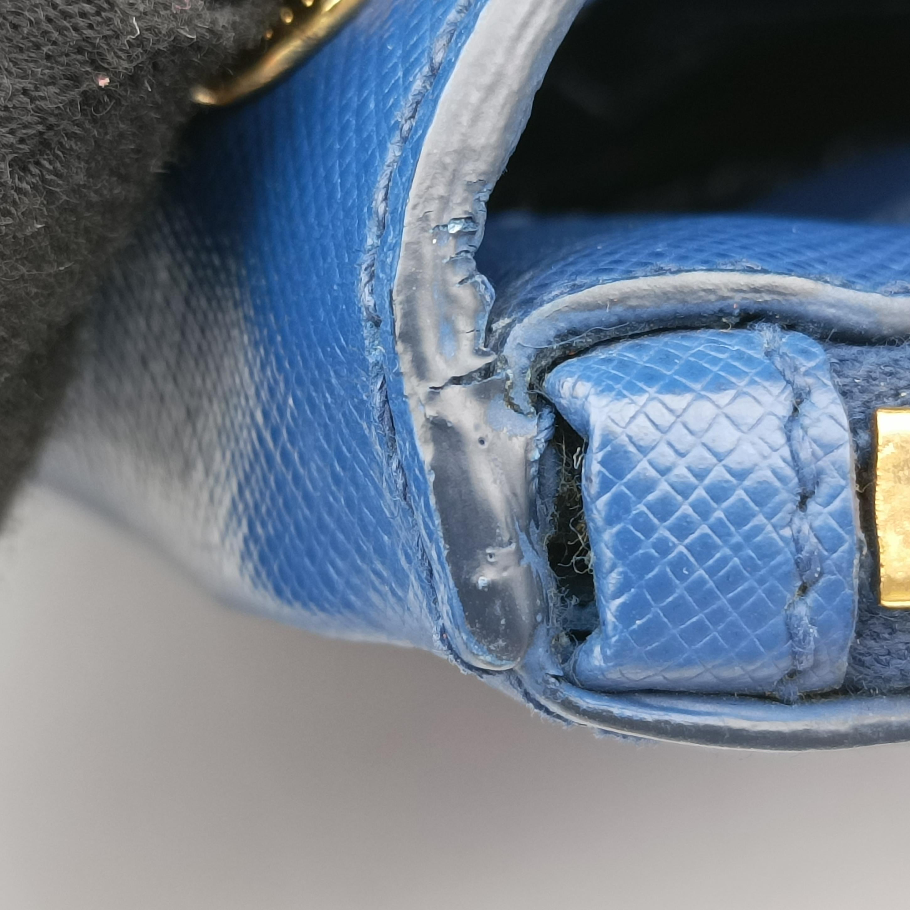Secondhand Prada Galleria Blue SAFFIANO Leather BN2274 shoulderbag | stylenewstar